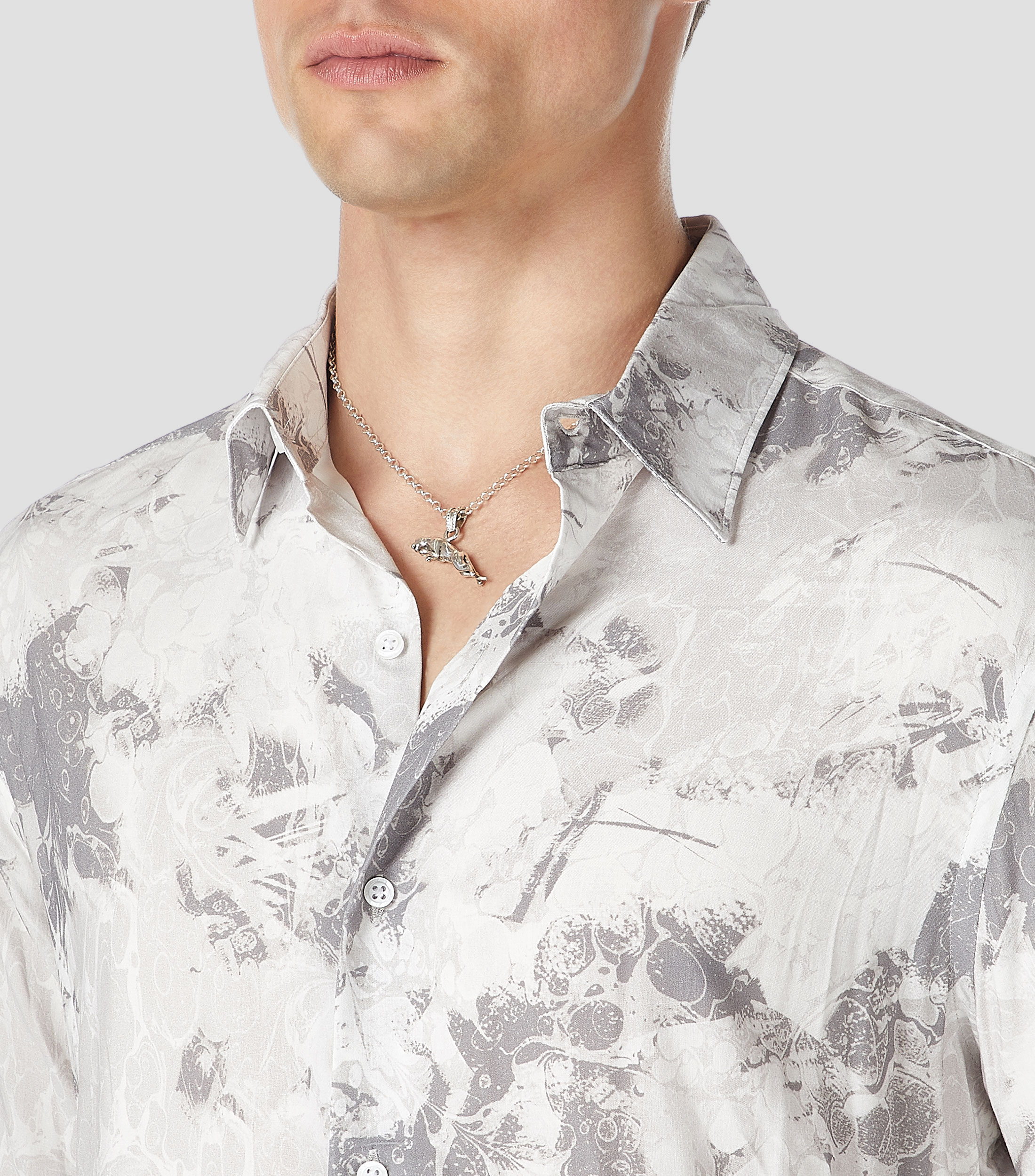 Dije de puma con cadena en plata .925 Hombre