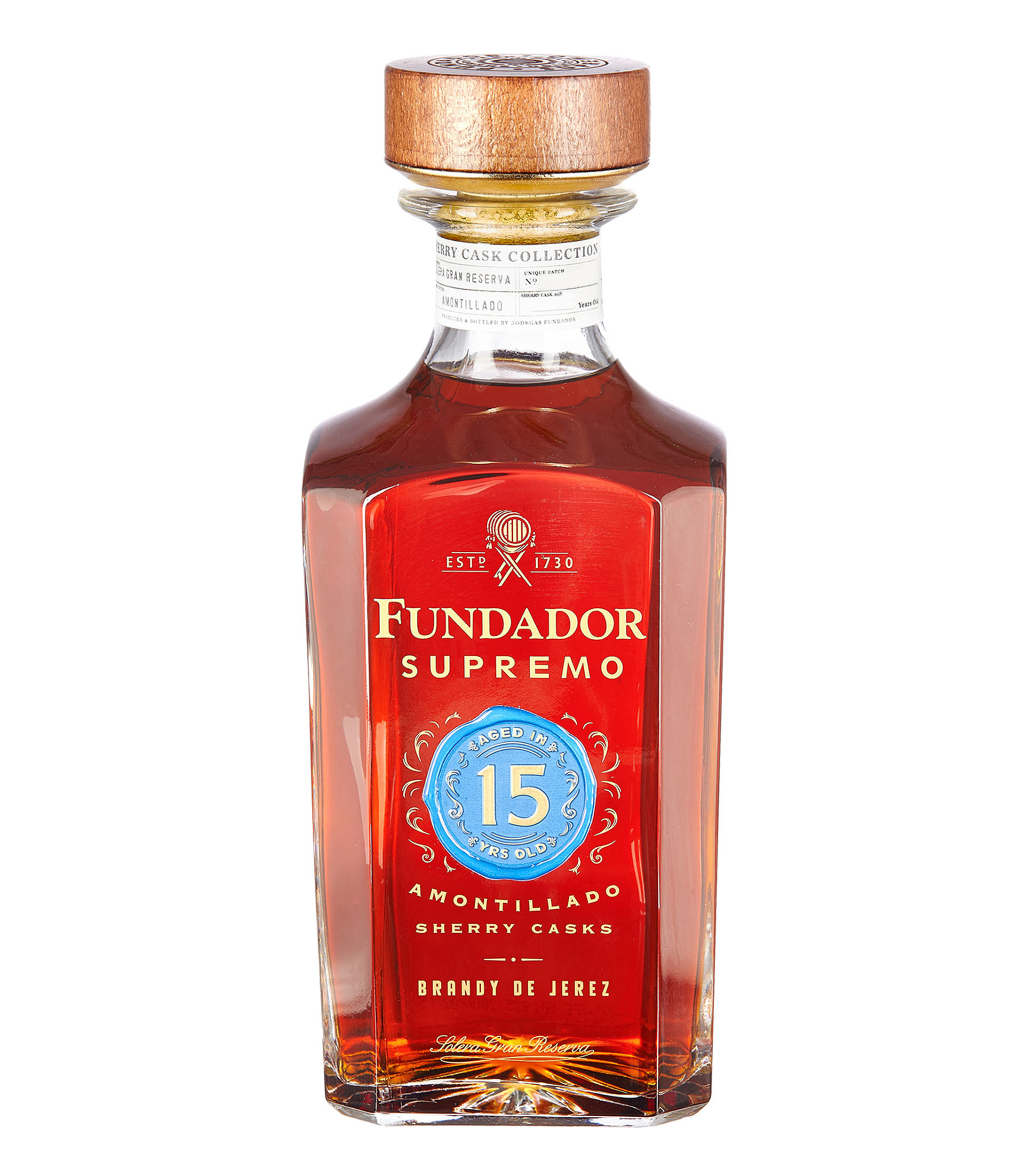 Brandy Fundador Supremo 15, 700 ml