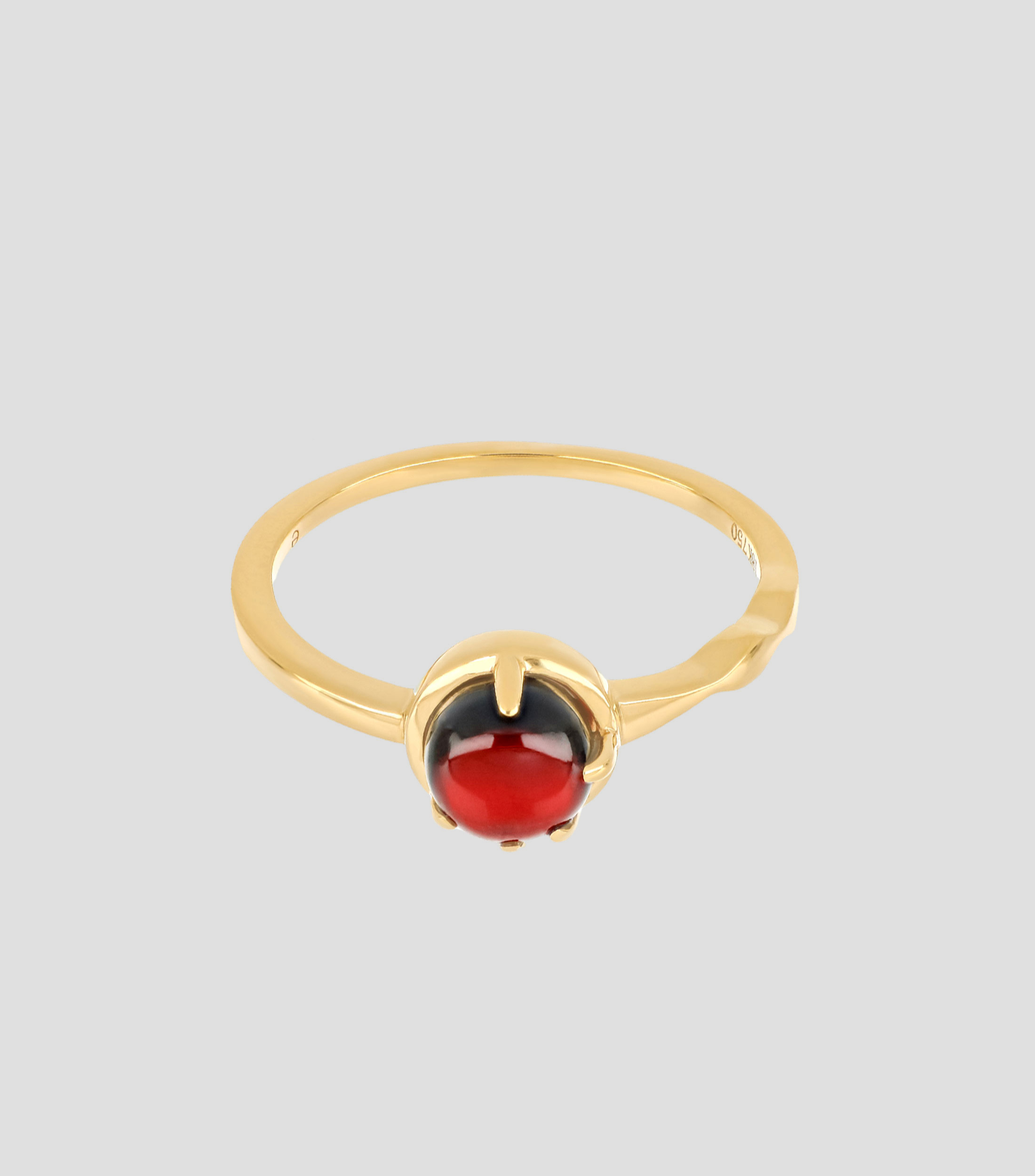 Anillo en oro amarillo de 18 kilates con Granate Sing Mujer