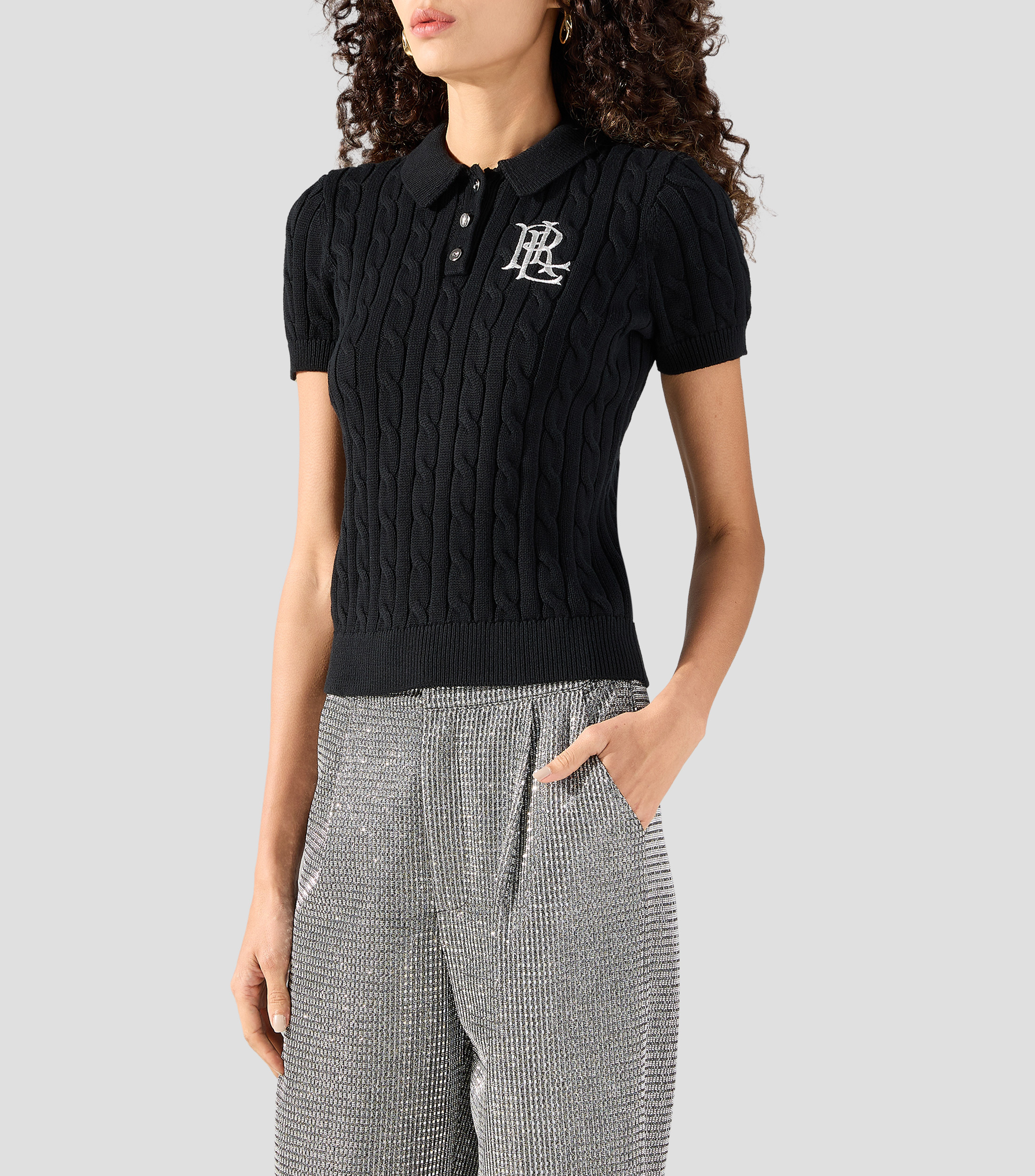Suéter cuello polo Mujer