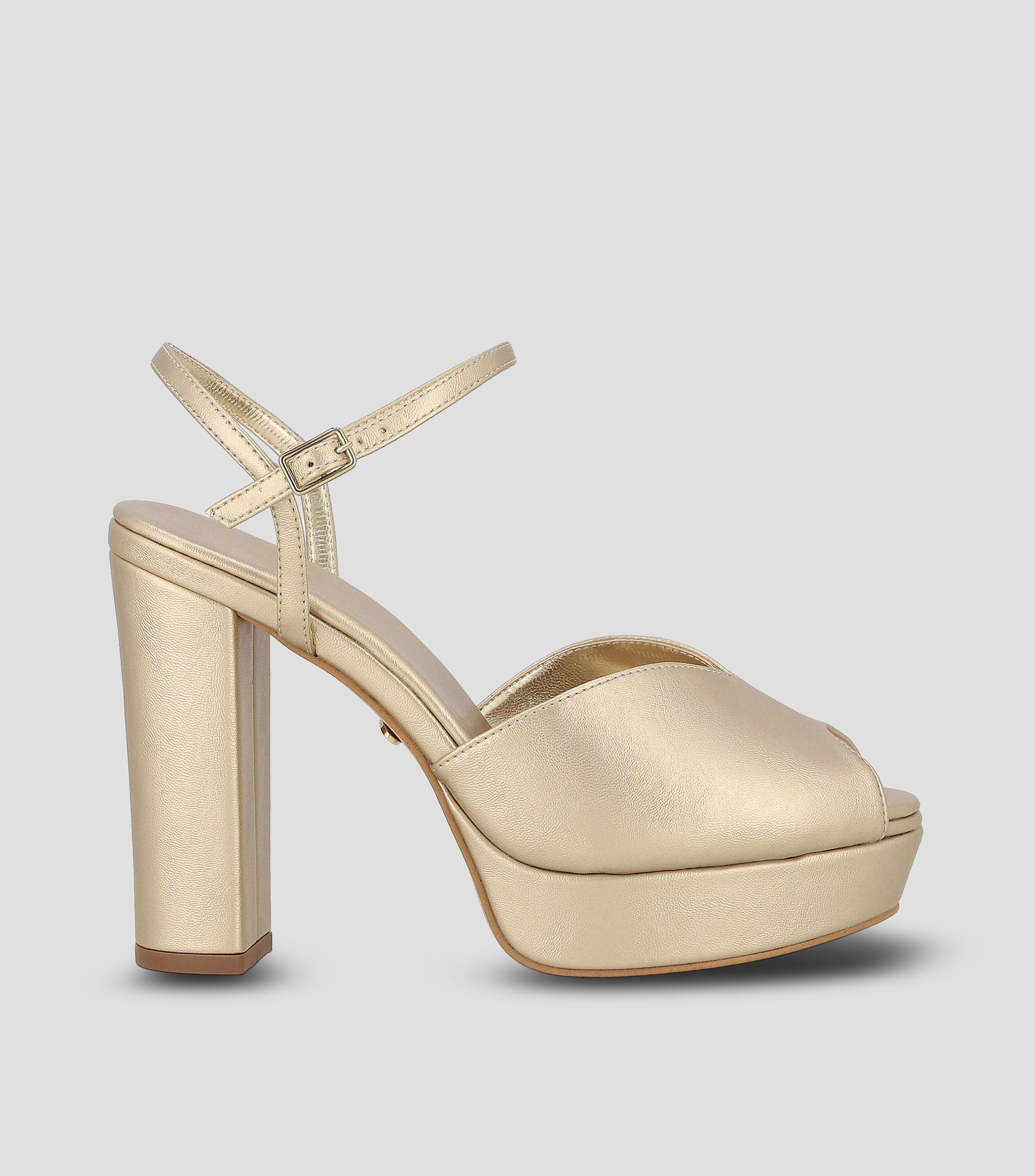 Sandalias con tacón alto cuadrado Mujer