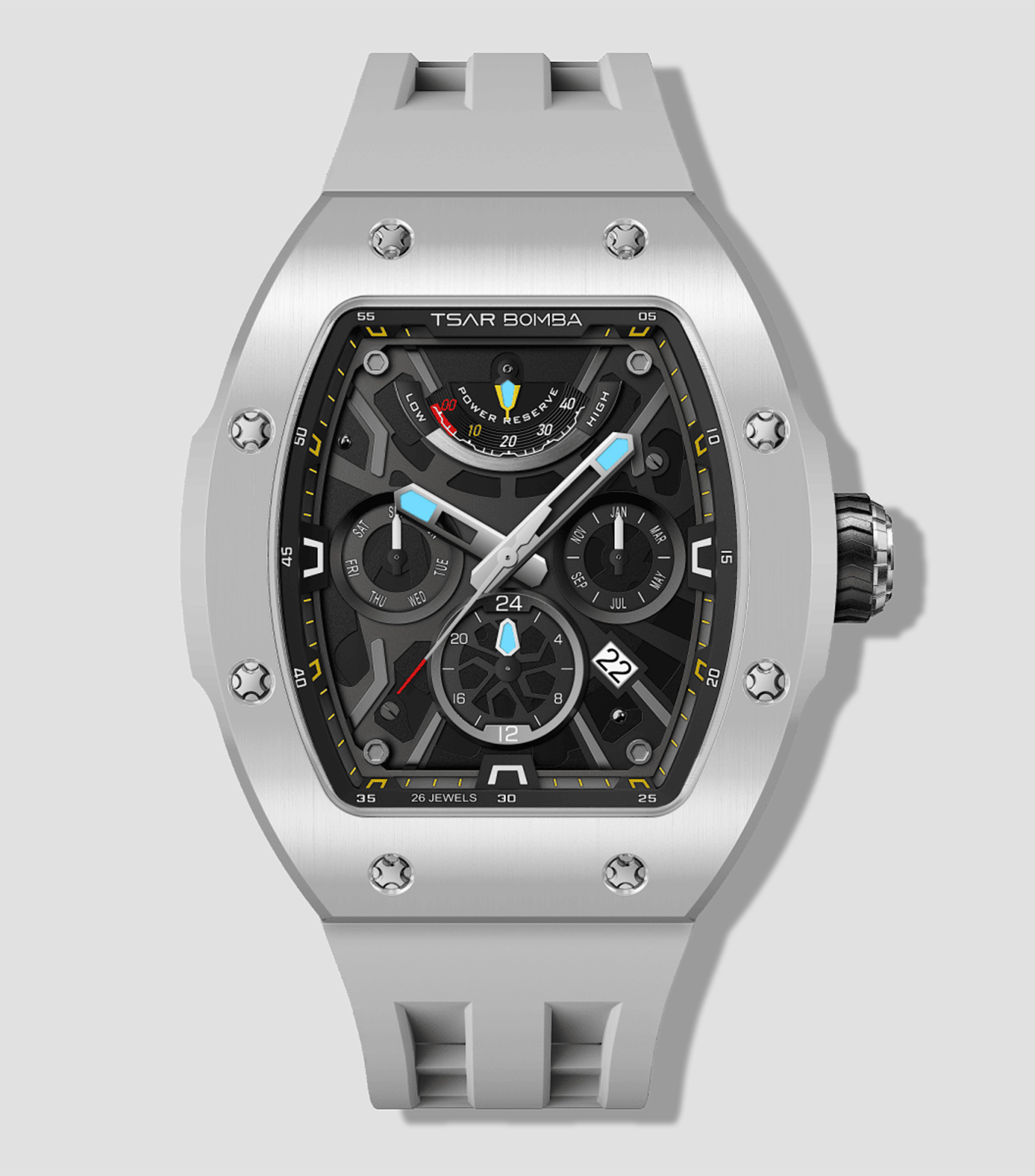Reloj para Hombre Atomic-Edición Cerámica Completa casual gris