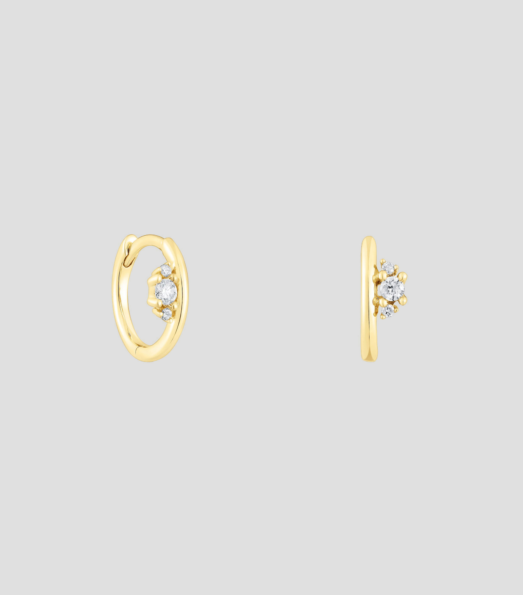 Pendientes en oro amarillo de 18 Kilates con diamantes Les Classiques Mujer