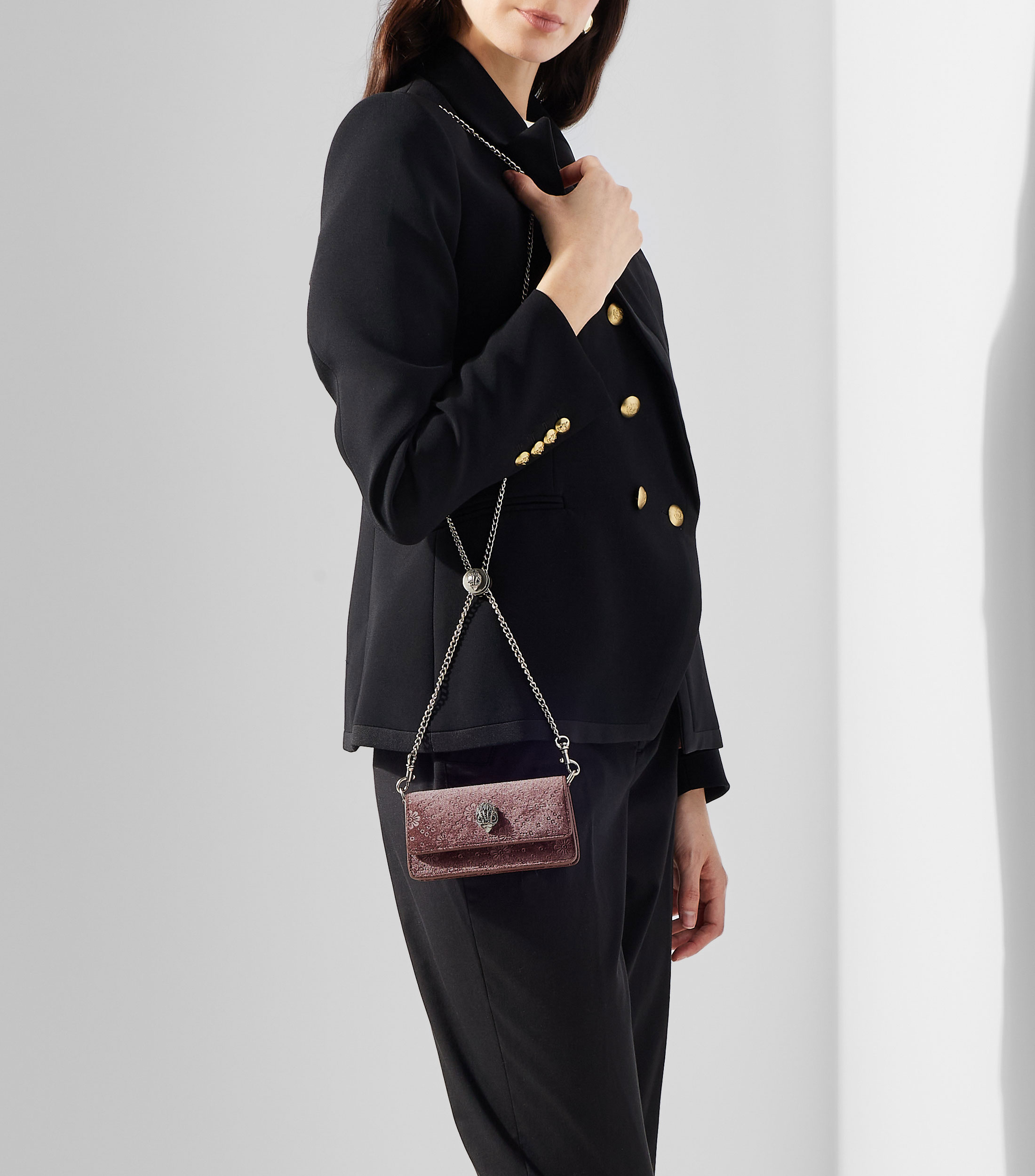 Bolsa crossbody Long Nano Shoreditch con flores Mujer