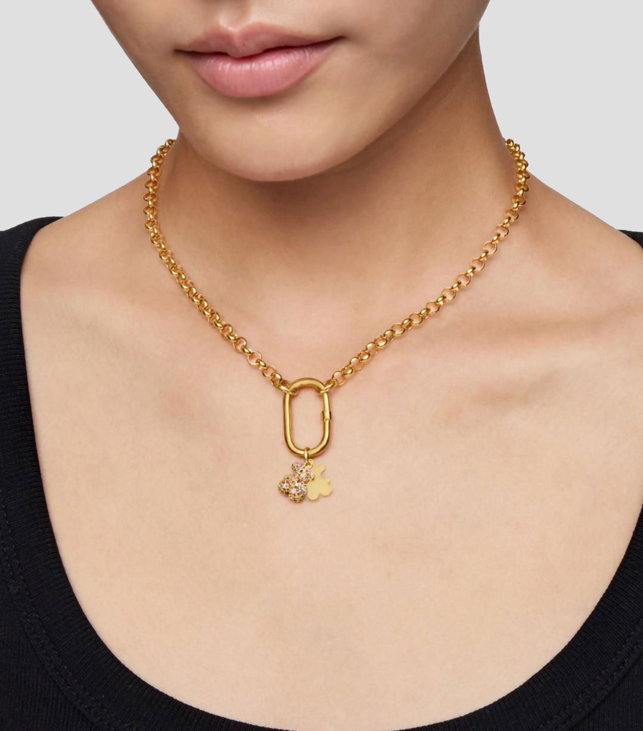 Dije oso Bold Bear en plata con citrino Mujer