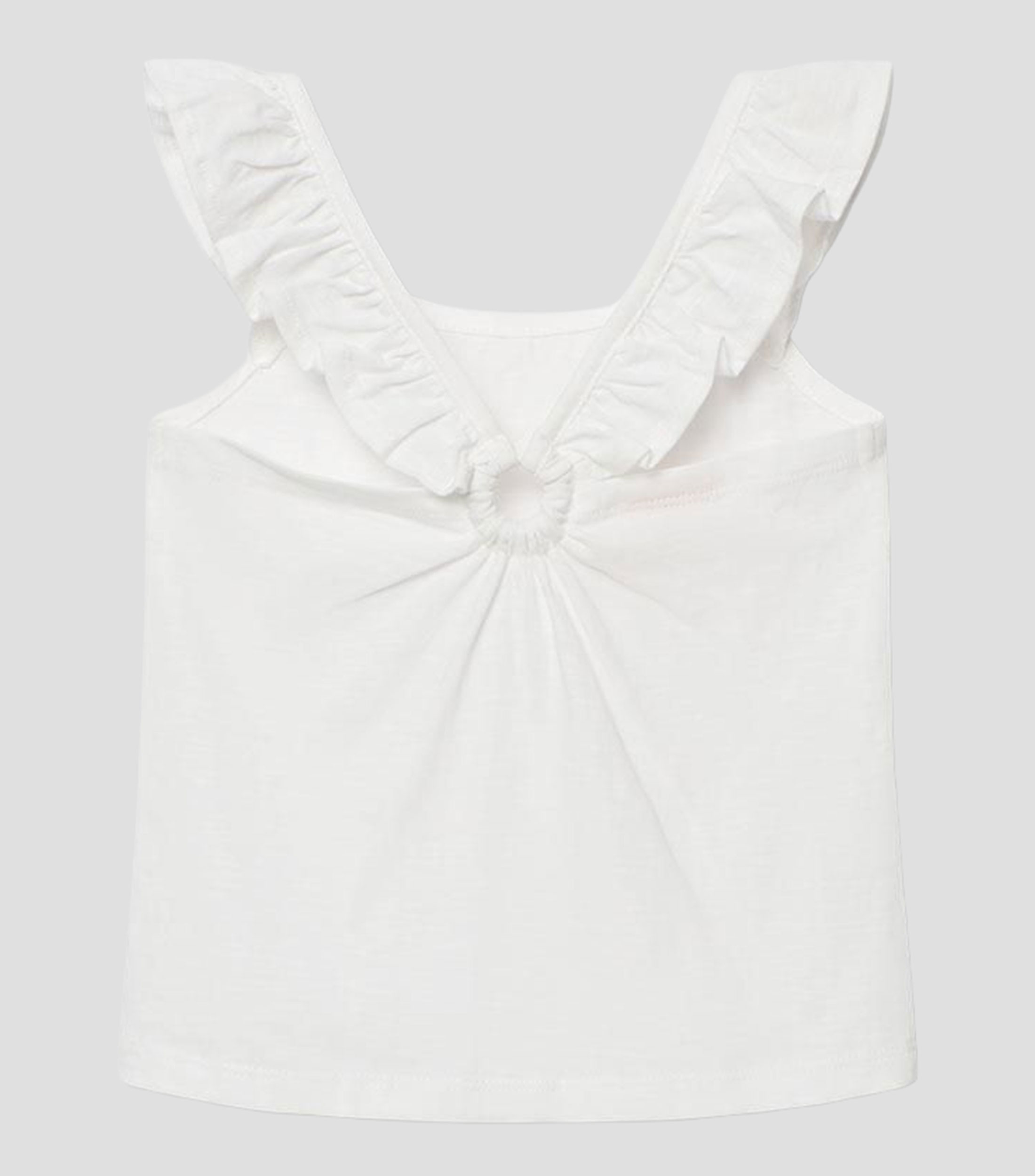 Playera cuello redondo sin mangas lisa Niña