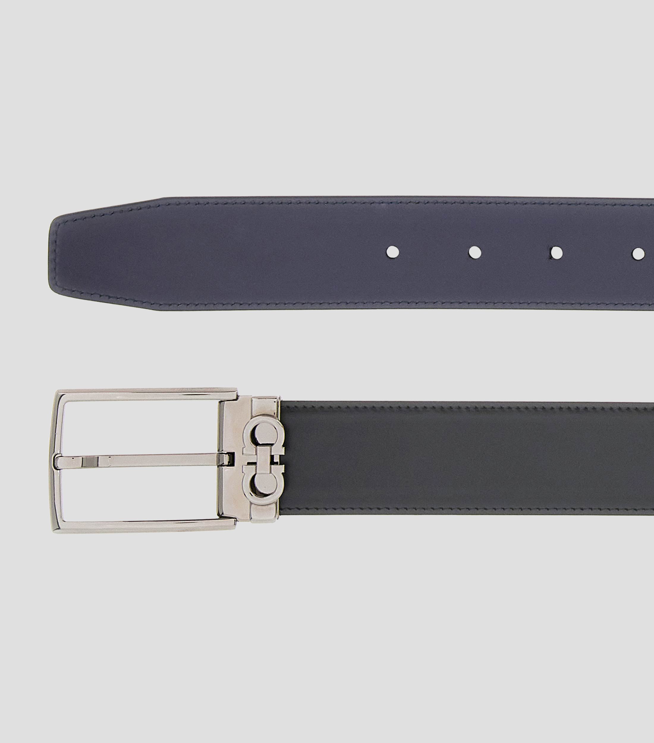 Cinturon reversible y ajustable Gancini Hombre