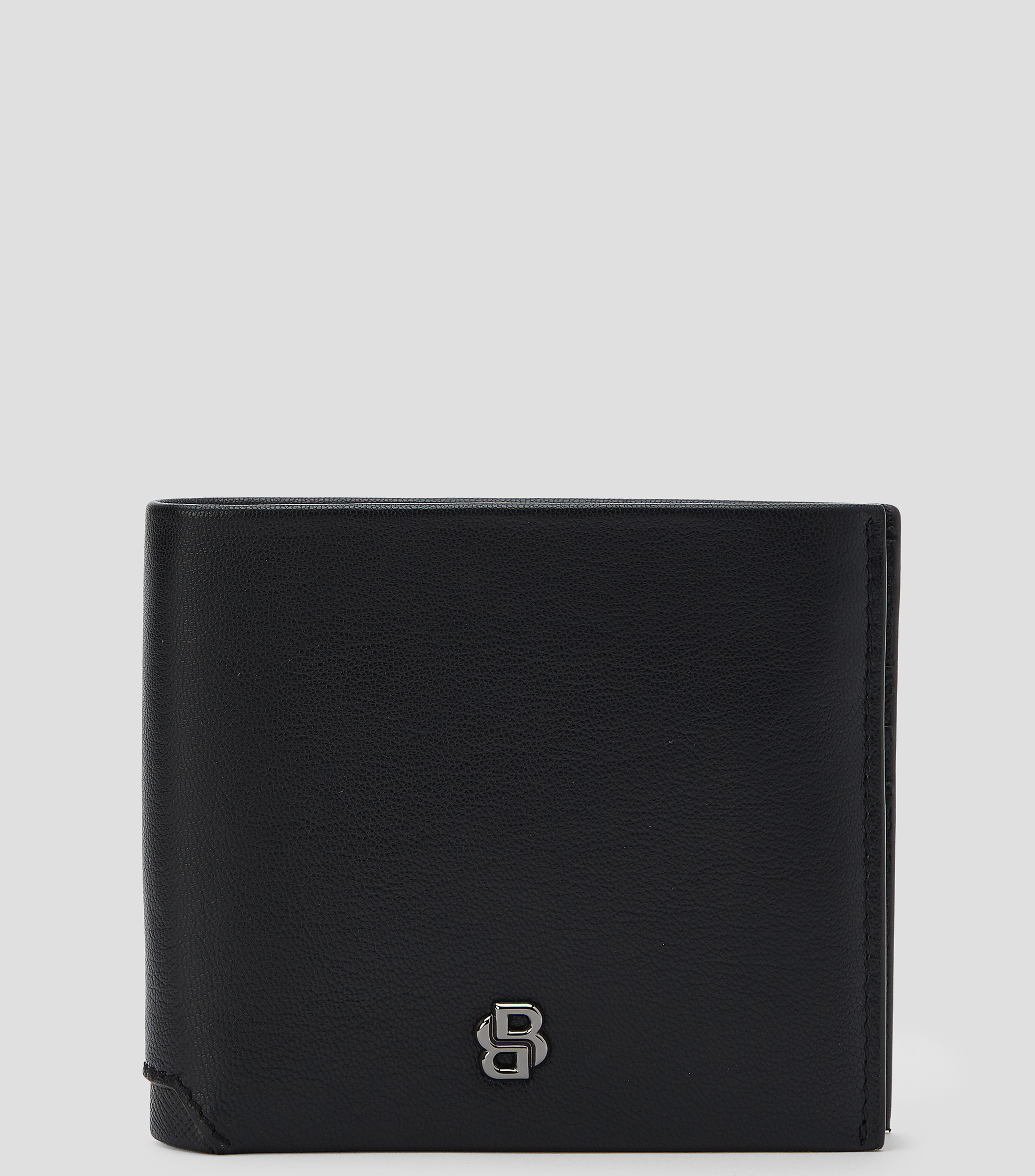 Cartera bifold en piel lisa Hombre