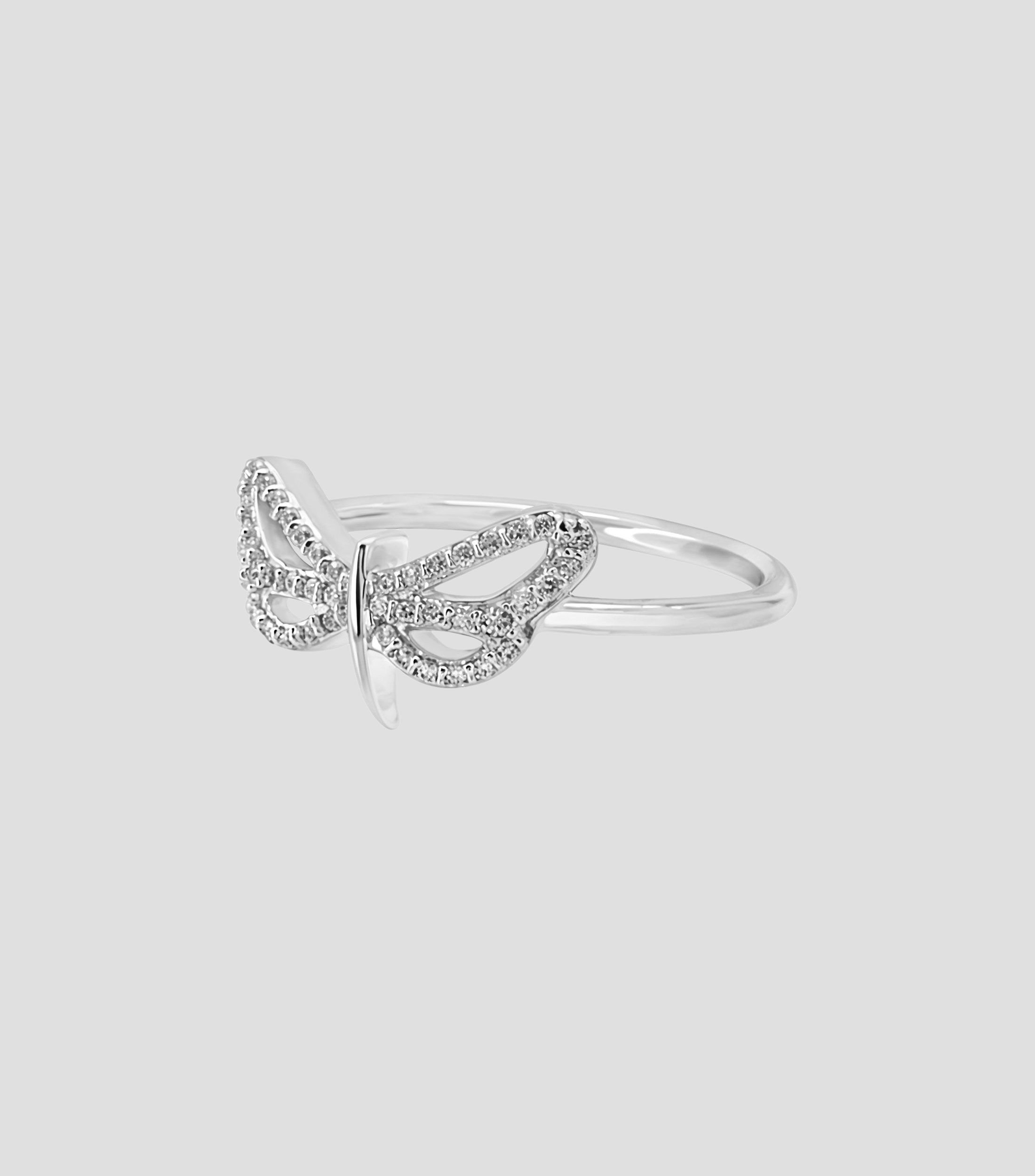Anillo en plata .925 libélula con zirconia Mujer talla 7