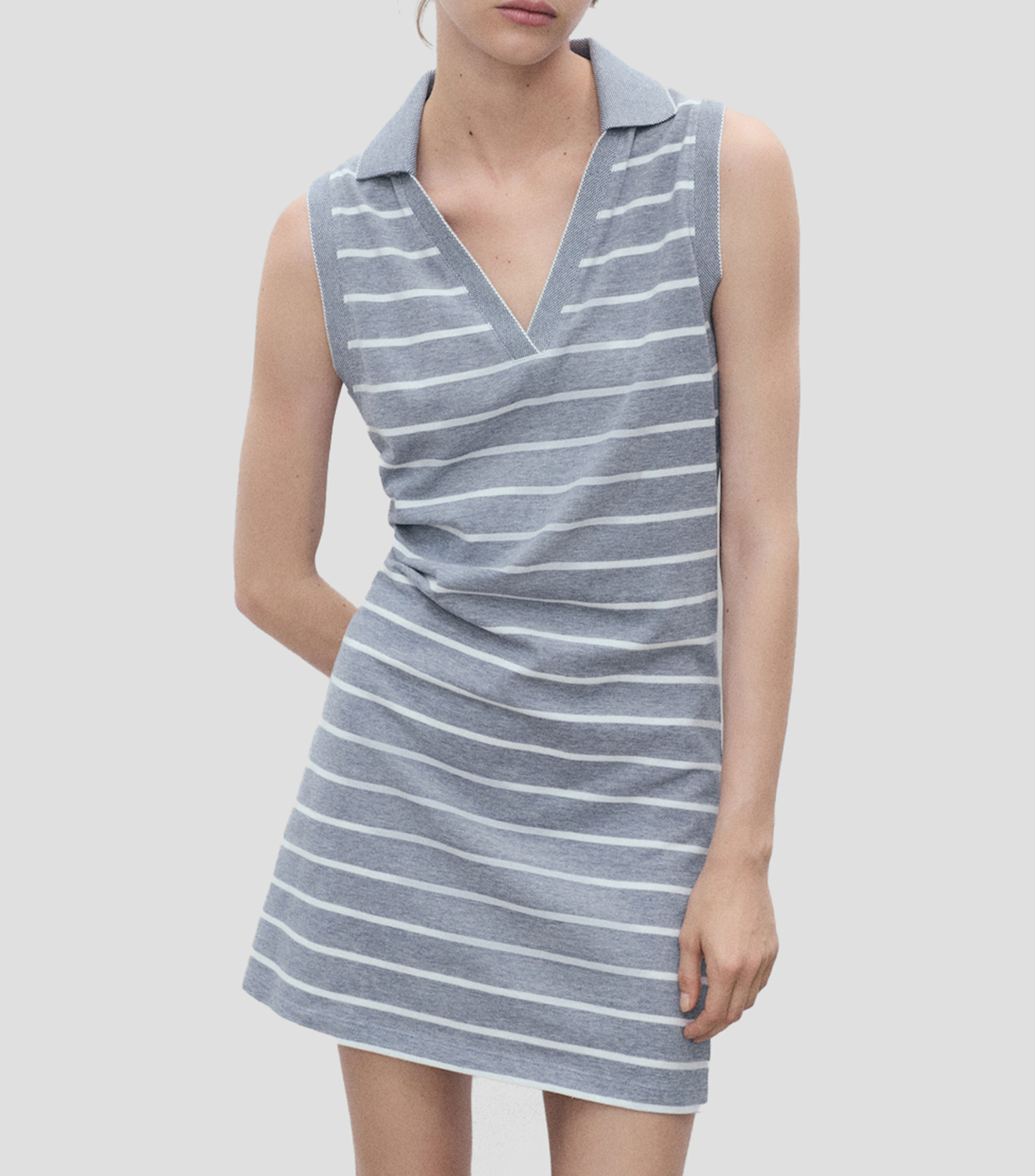Vestido mini con rayas Mujer