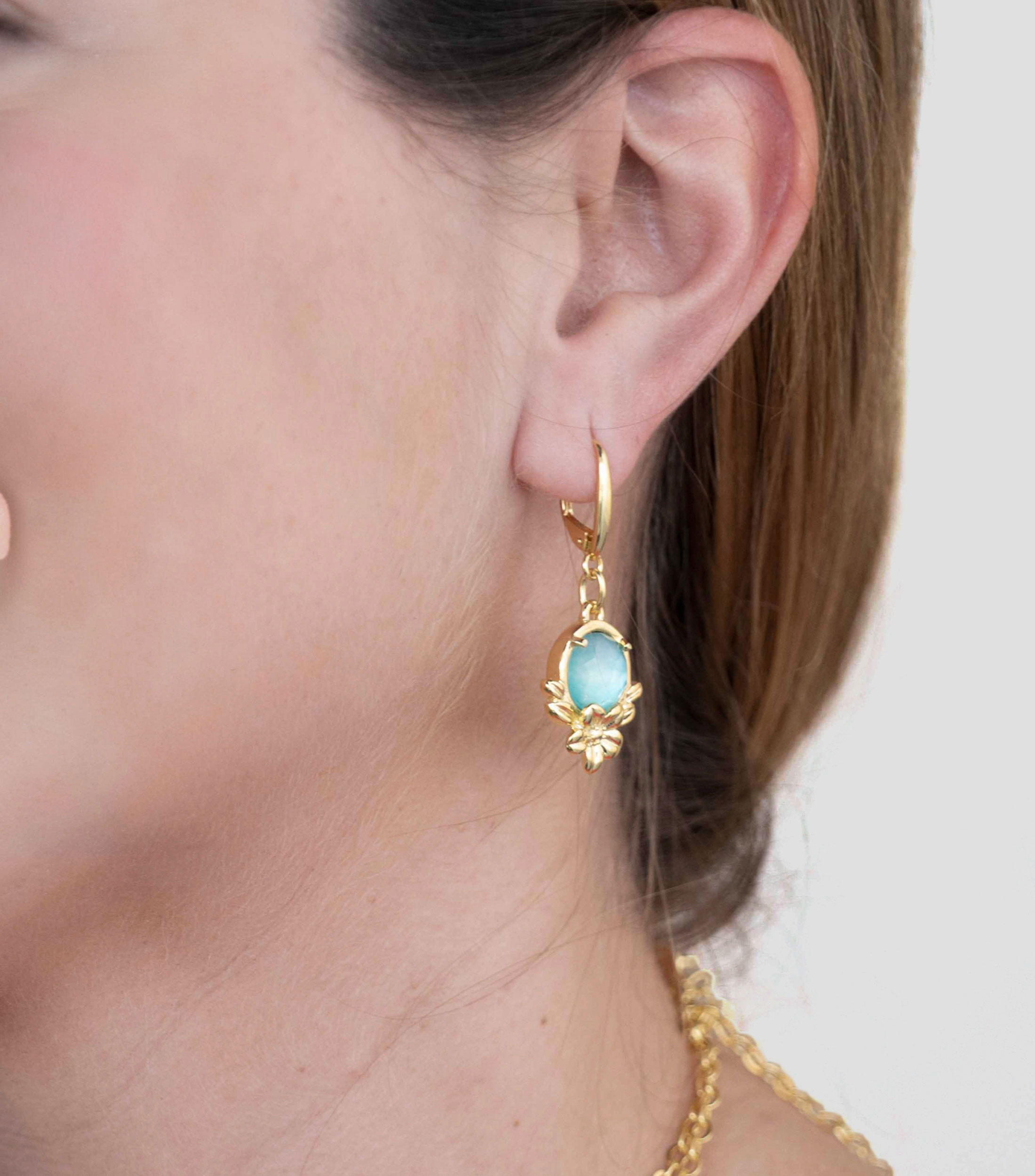 Aretes con Madre Perla Mujer