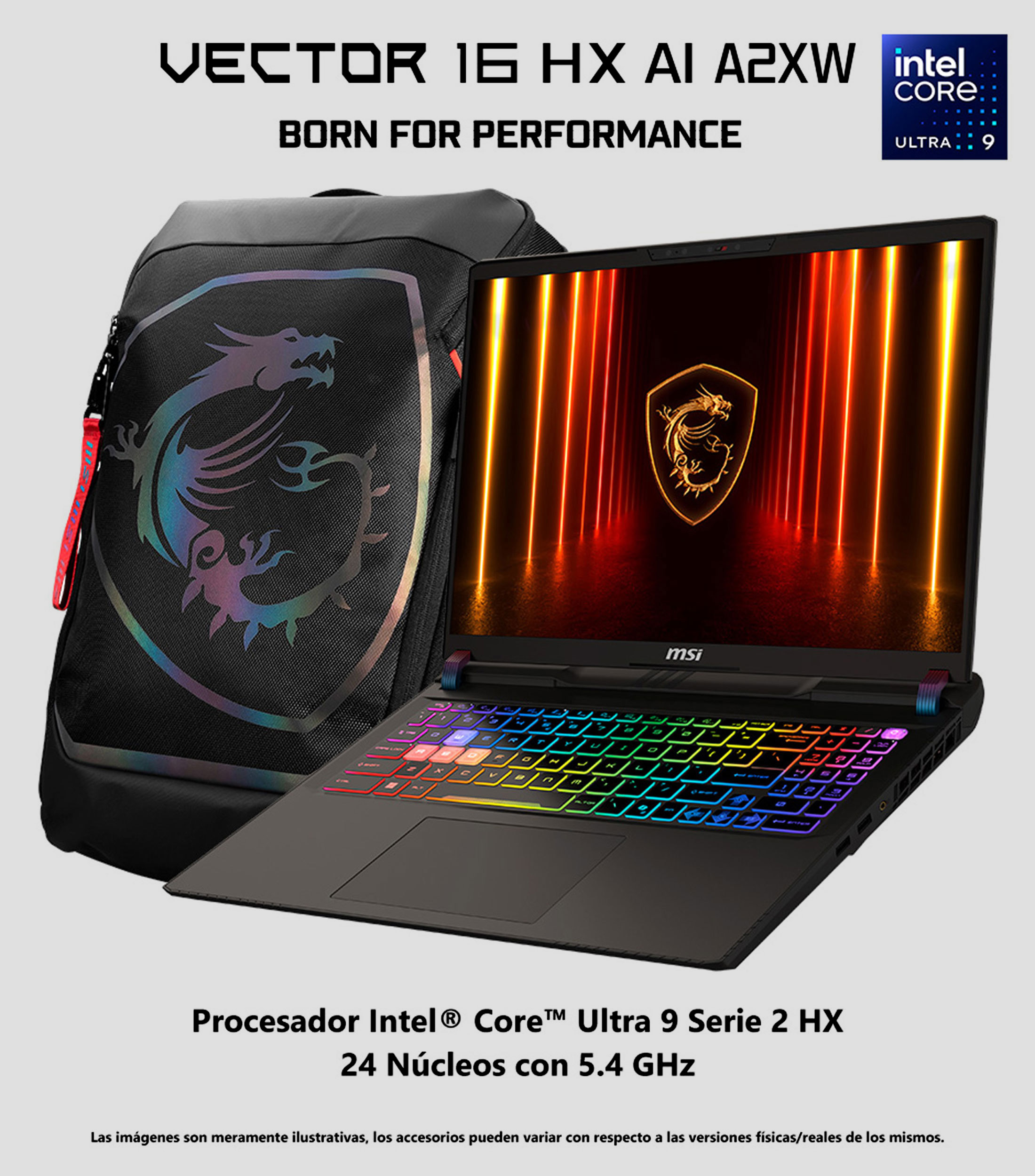 Laptop Gaming Vector 16" Nvidia RTX 5090 Intel Core Ultra 9 64 GB RAM 2TB SSD