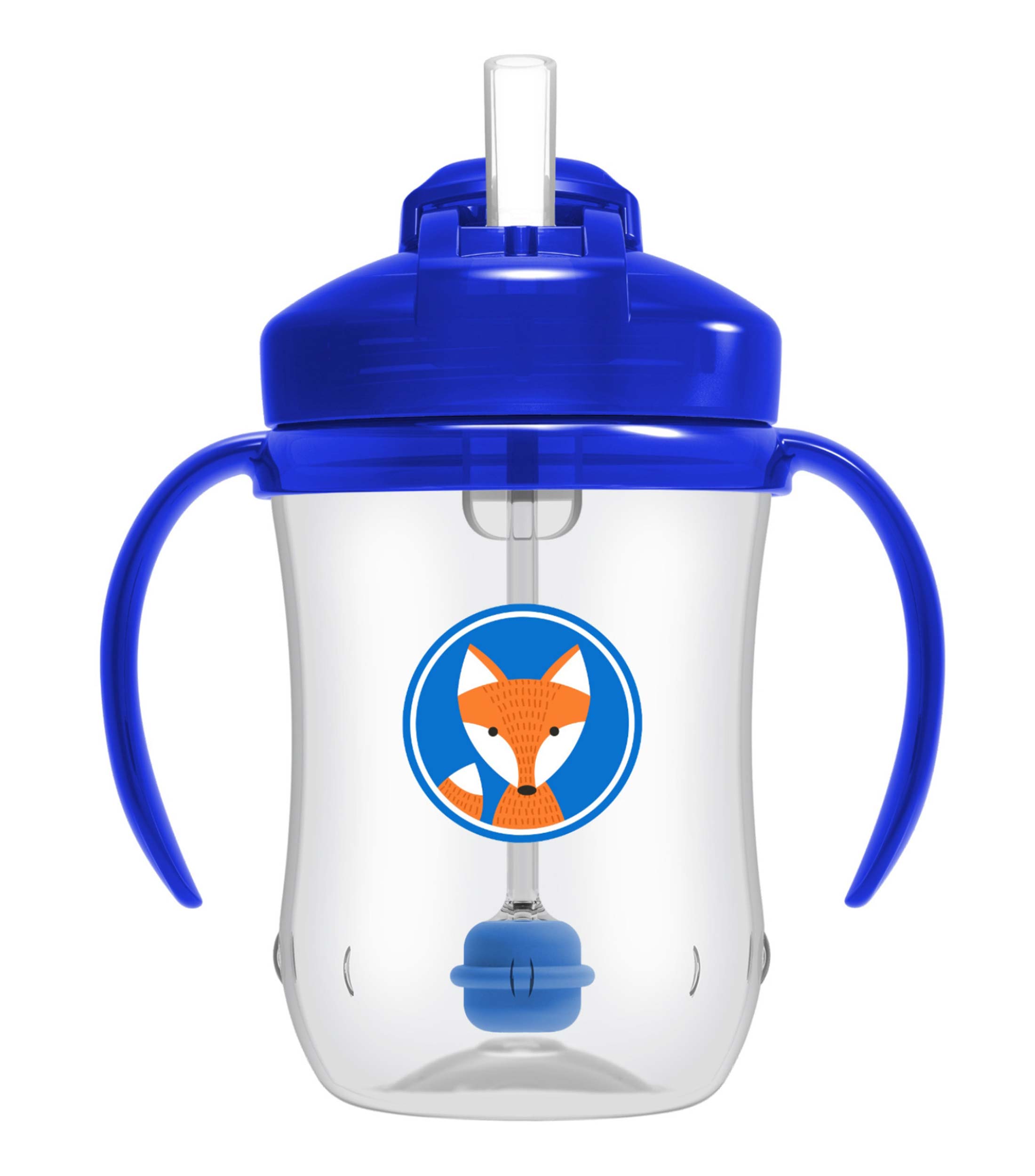 Vaso Entrenador con Popote 9 oz Azul