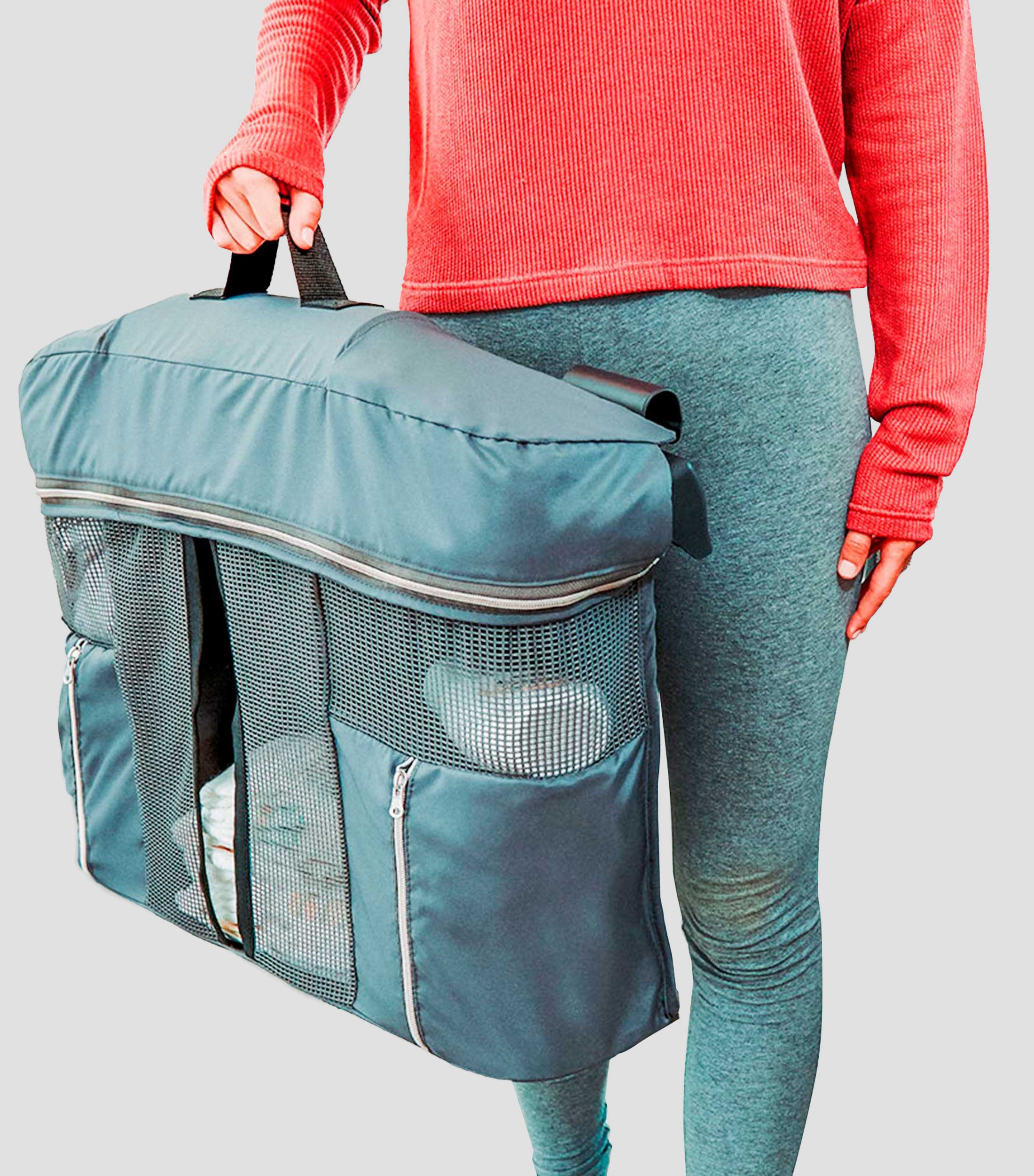 Cuna Corral Lullaby Zip Driftwood