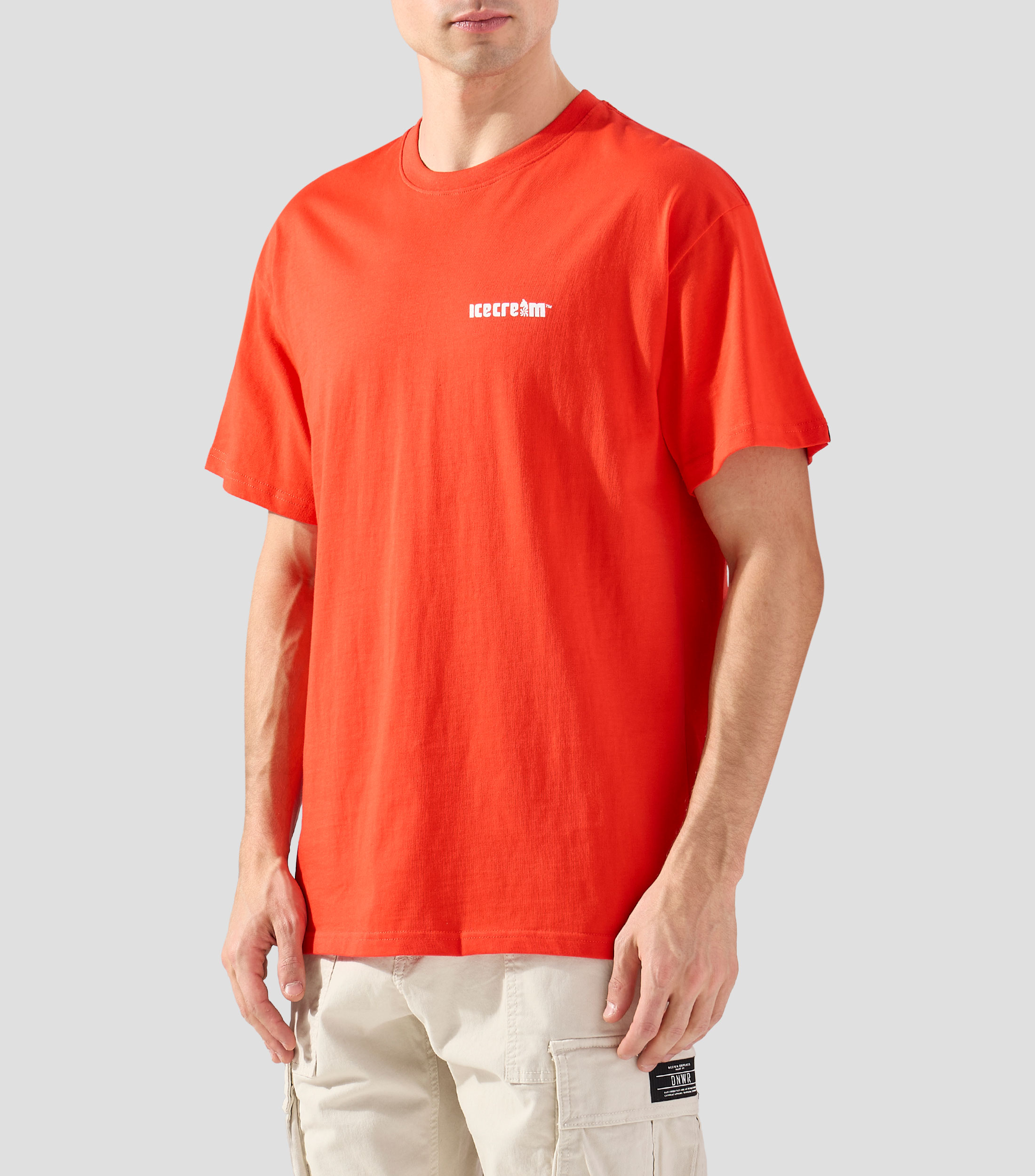 Playera de cuello redondo con manga corta estampada Hombre