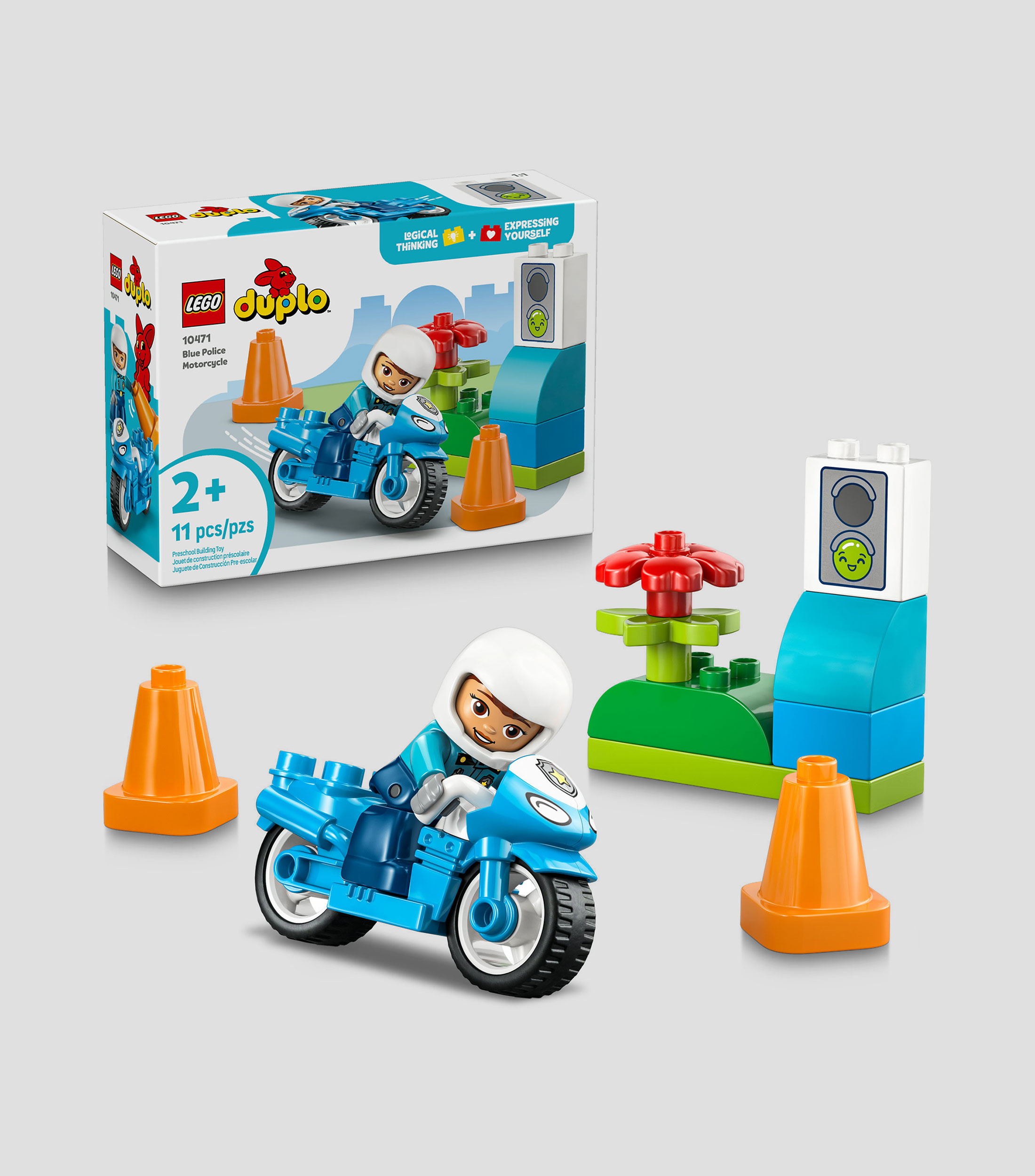 Lego Duplo Moto de Policía Azul