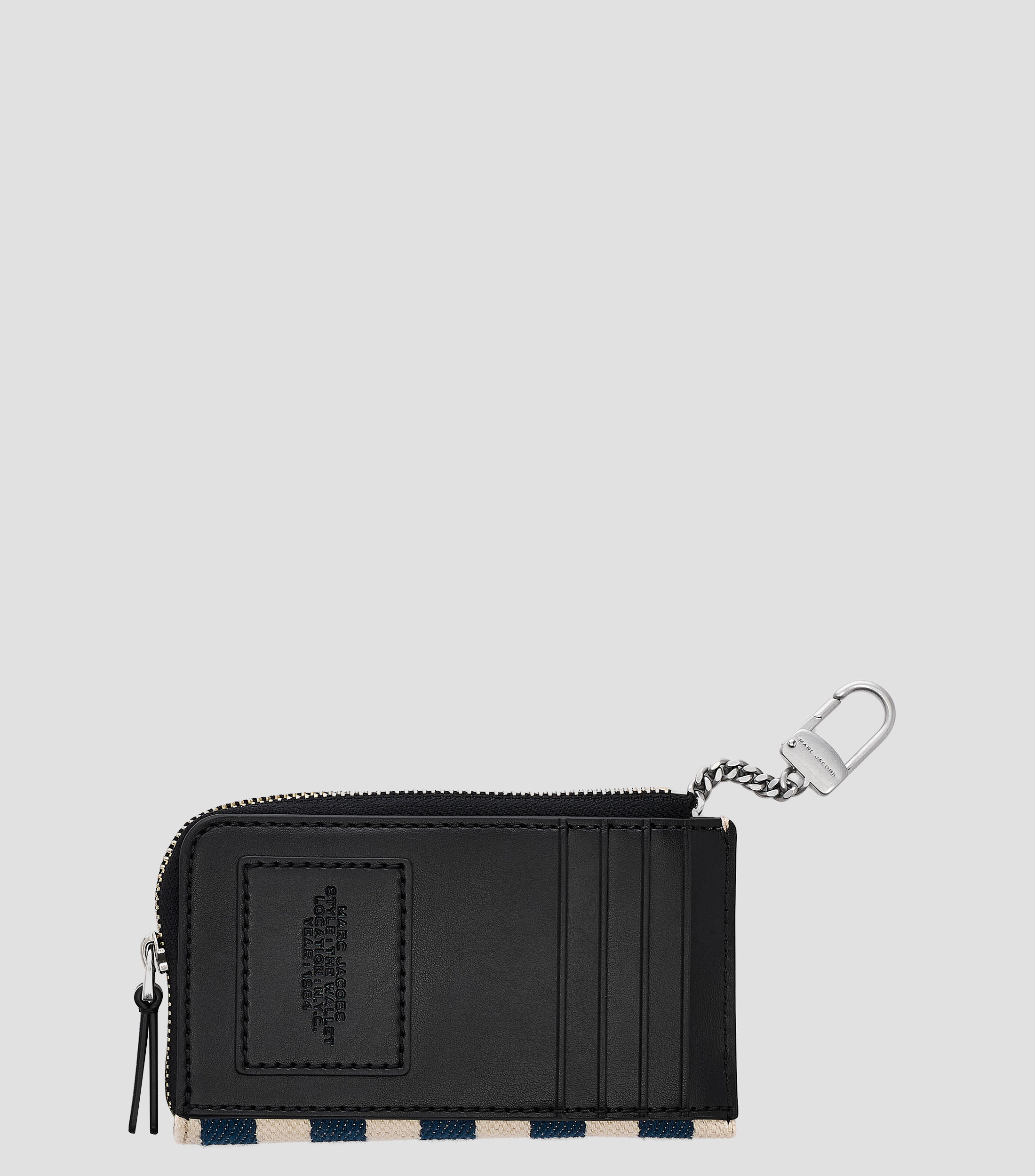 Cartera multicolor en piel Stripe Canvas con rayas Mujer