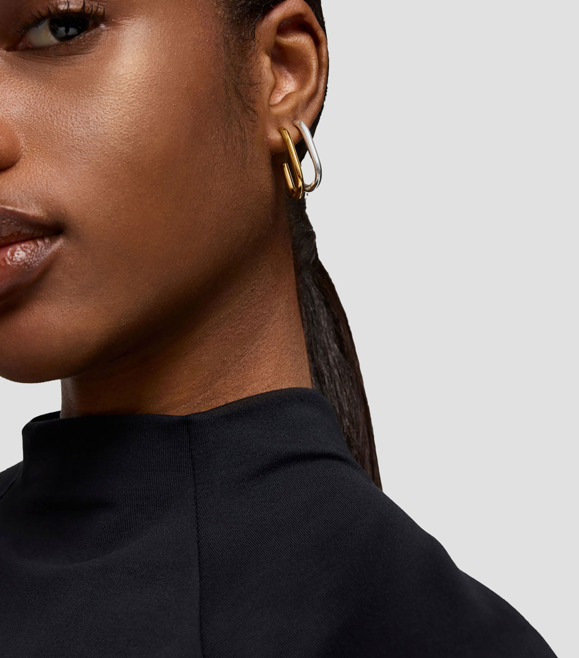 Aretes en Plata Aro largo Básicos Mujer