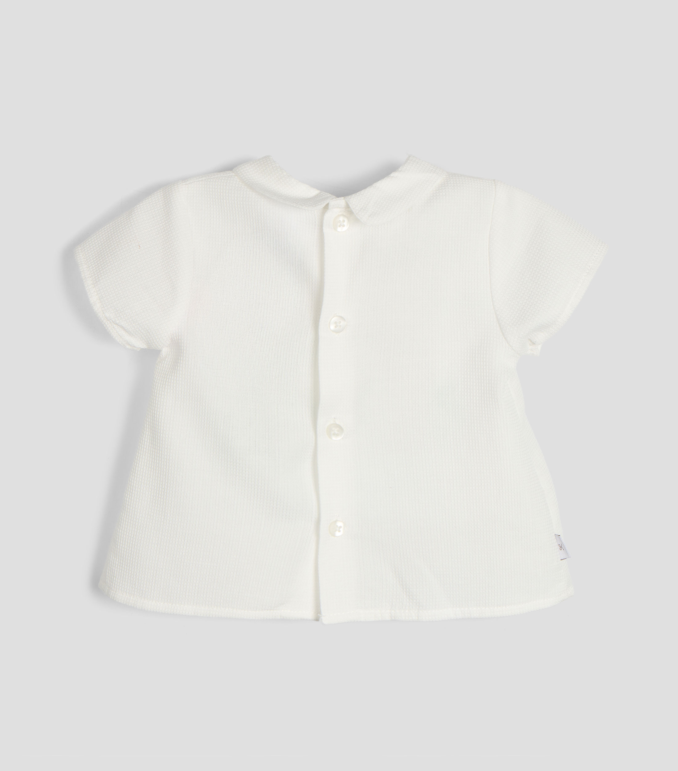 Camisa lisa manga corta Bebé