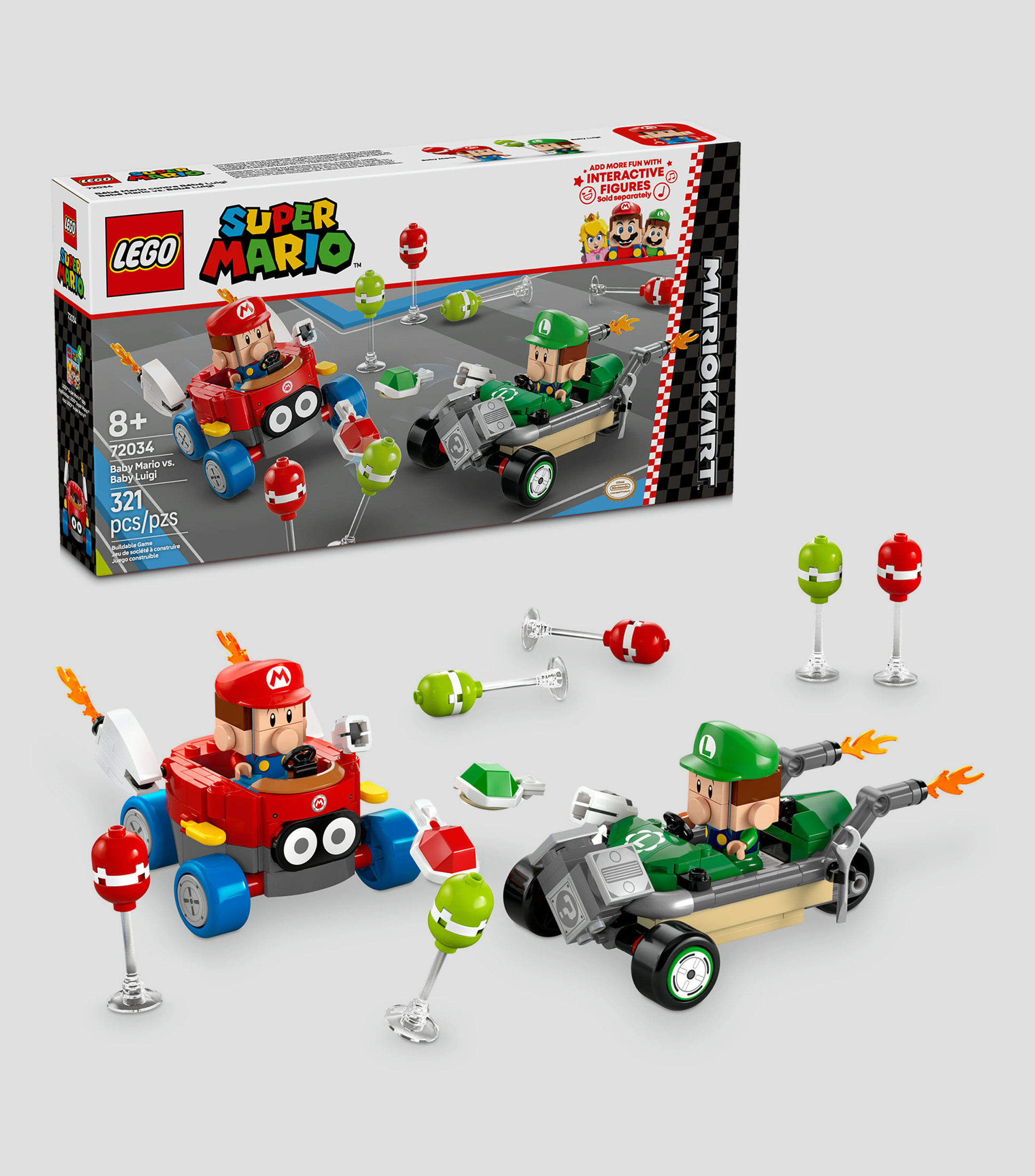 Lego Super Mario Mario Kart Bebé Mario vs. Bebé Luigi 72034