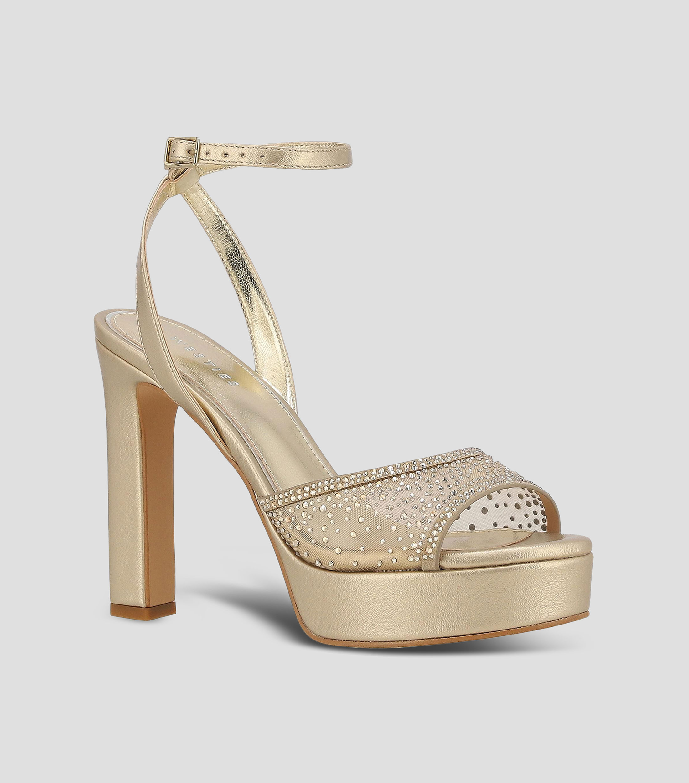 Sandalias con tacón alto y cuadrado Mujer