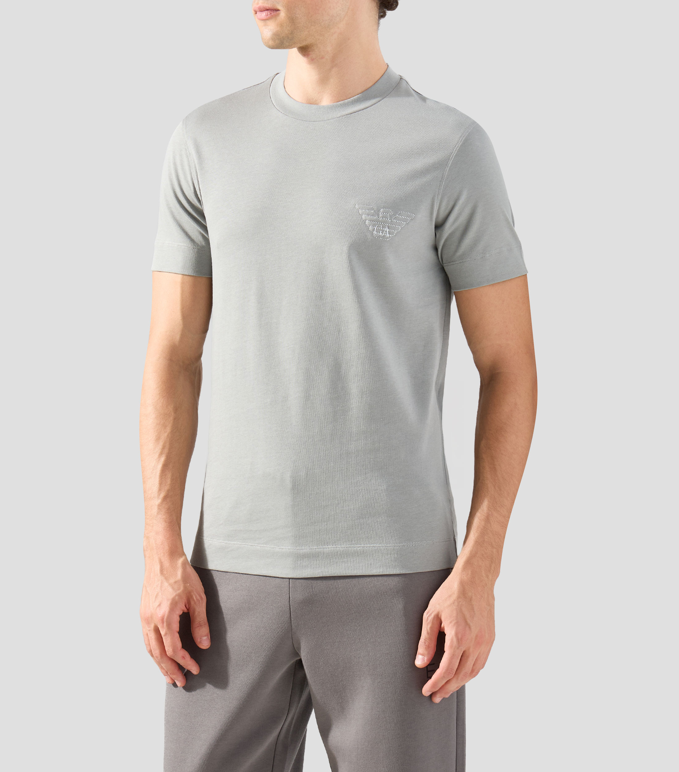Playera cuello redondo manga corta lisa Hombre