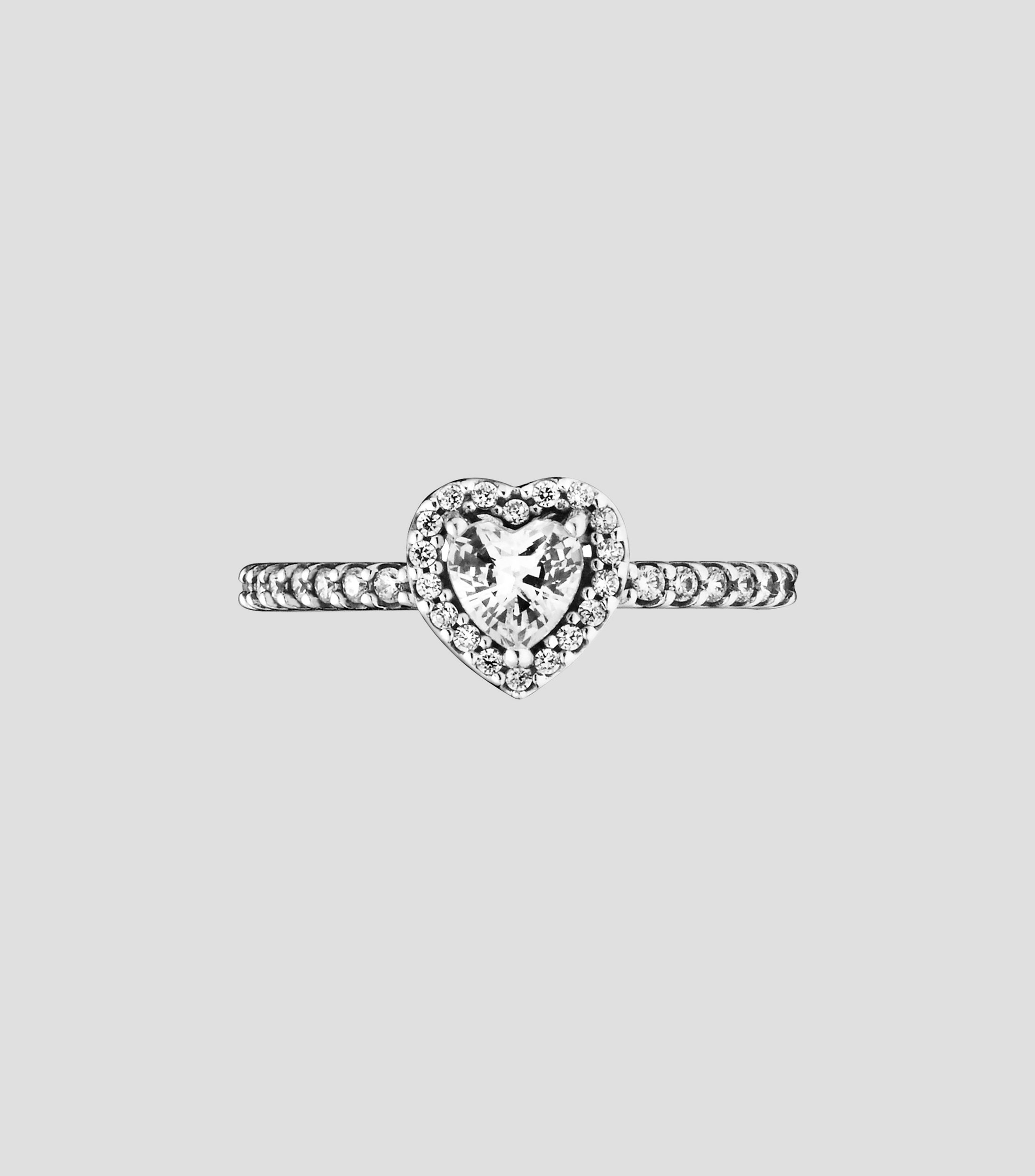 Anillo en plata Elevated Heart Unisex