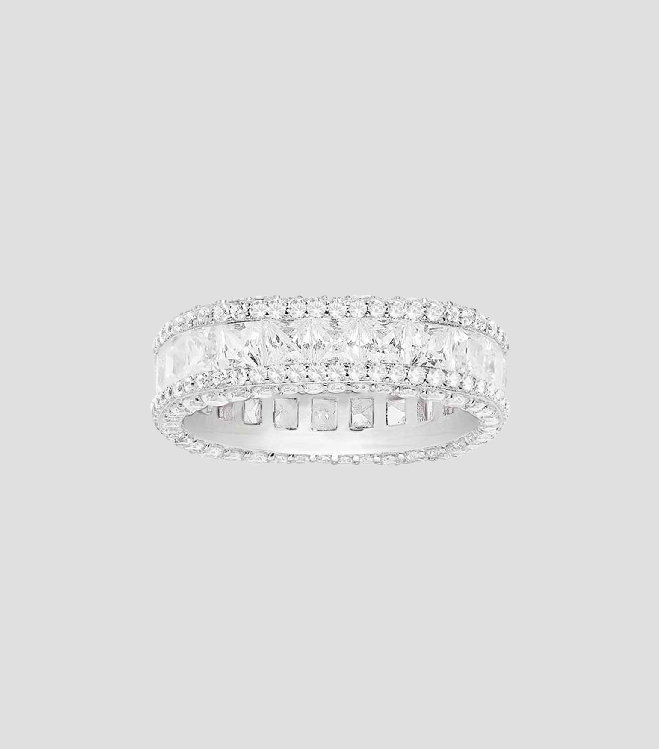 Anillo en plata .925 zirconias Mujer