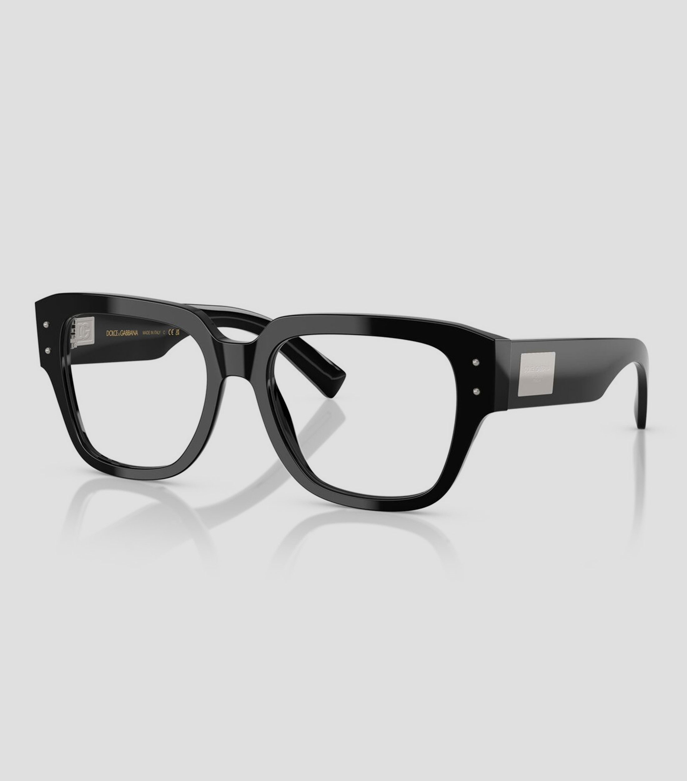 Lentes oftálmicos cuadrados negros Unisex