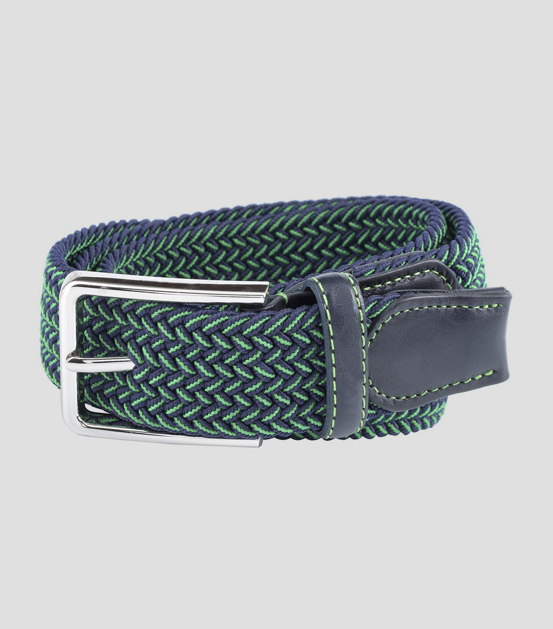 Cinturón en textil azul Hombre