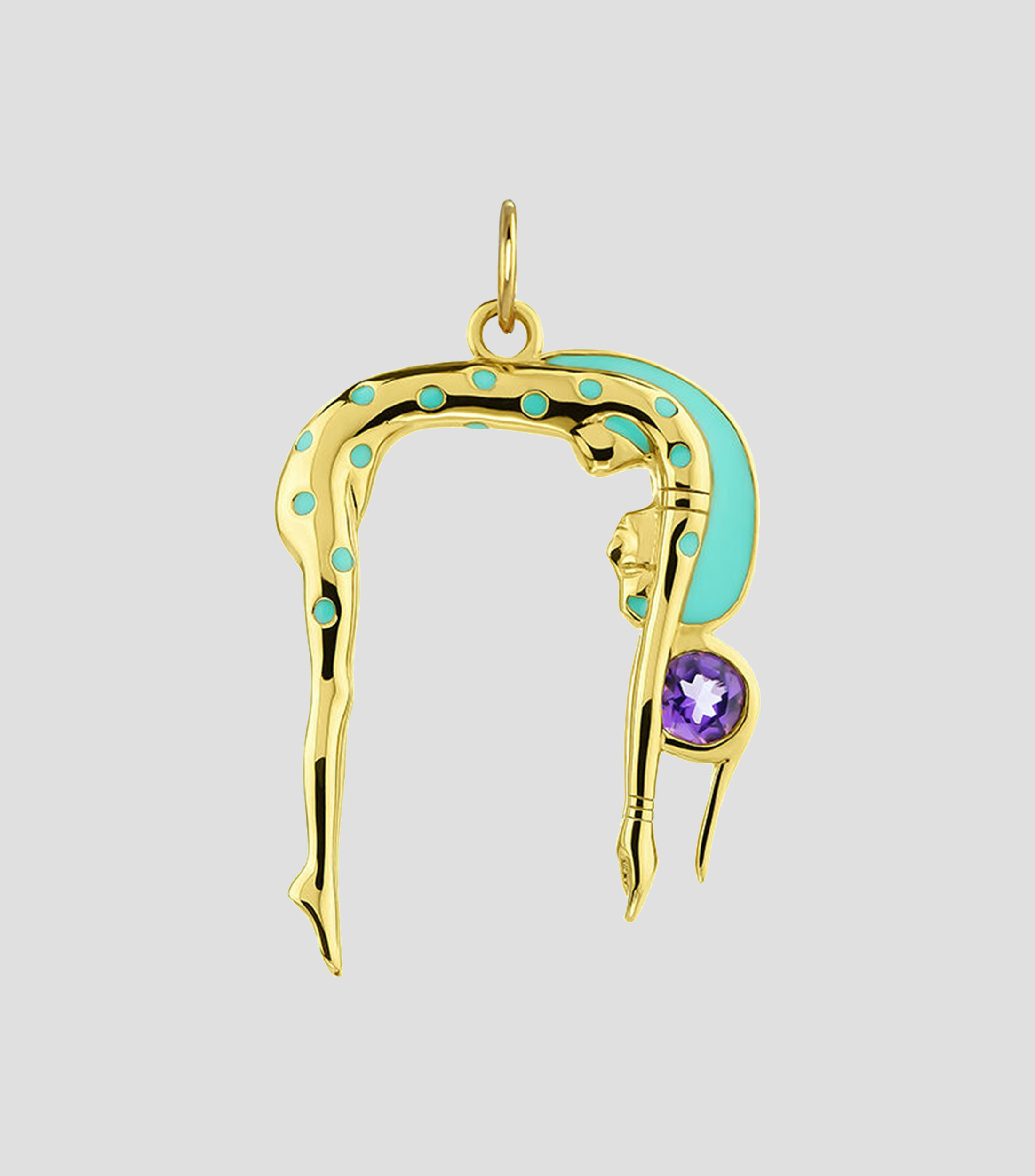 Charm en plata .925 con amatista Diosa Nut Mujer