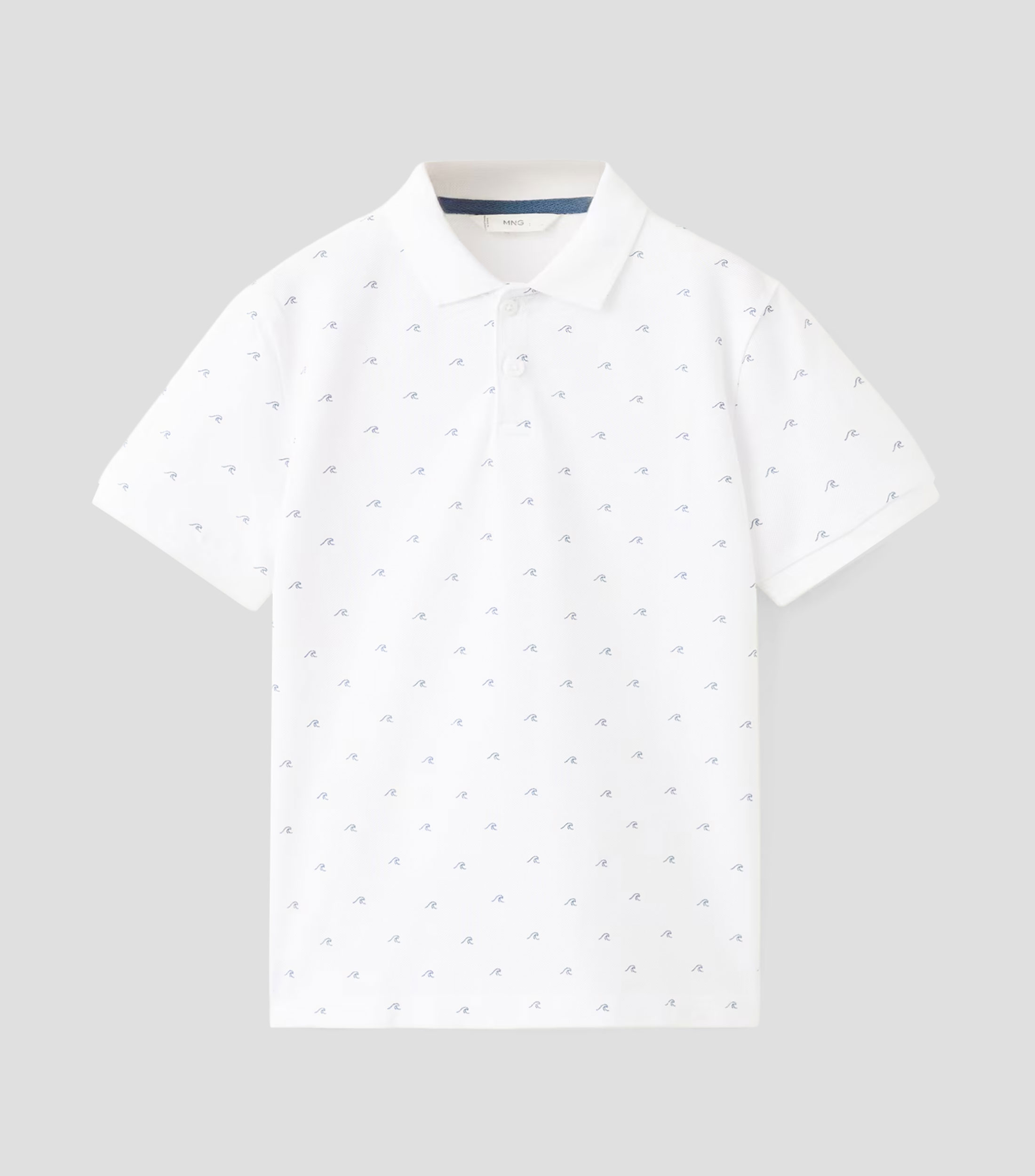 Playera Tipo Polo Manga Corta Estampada Niño