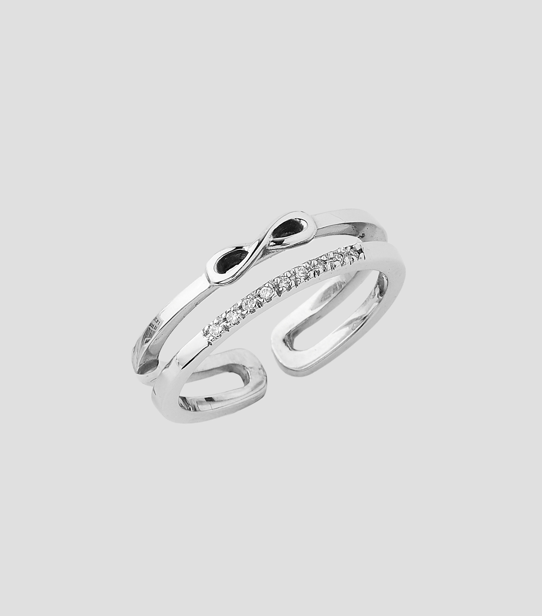 Anillo en Oro de 14 Kilates con brillantes Mujer