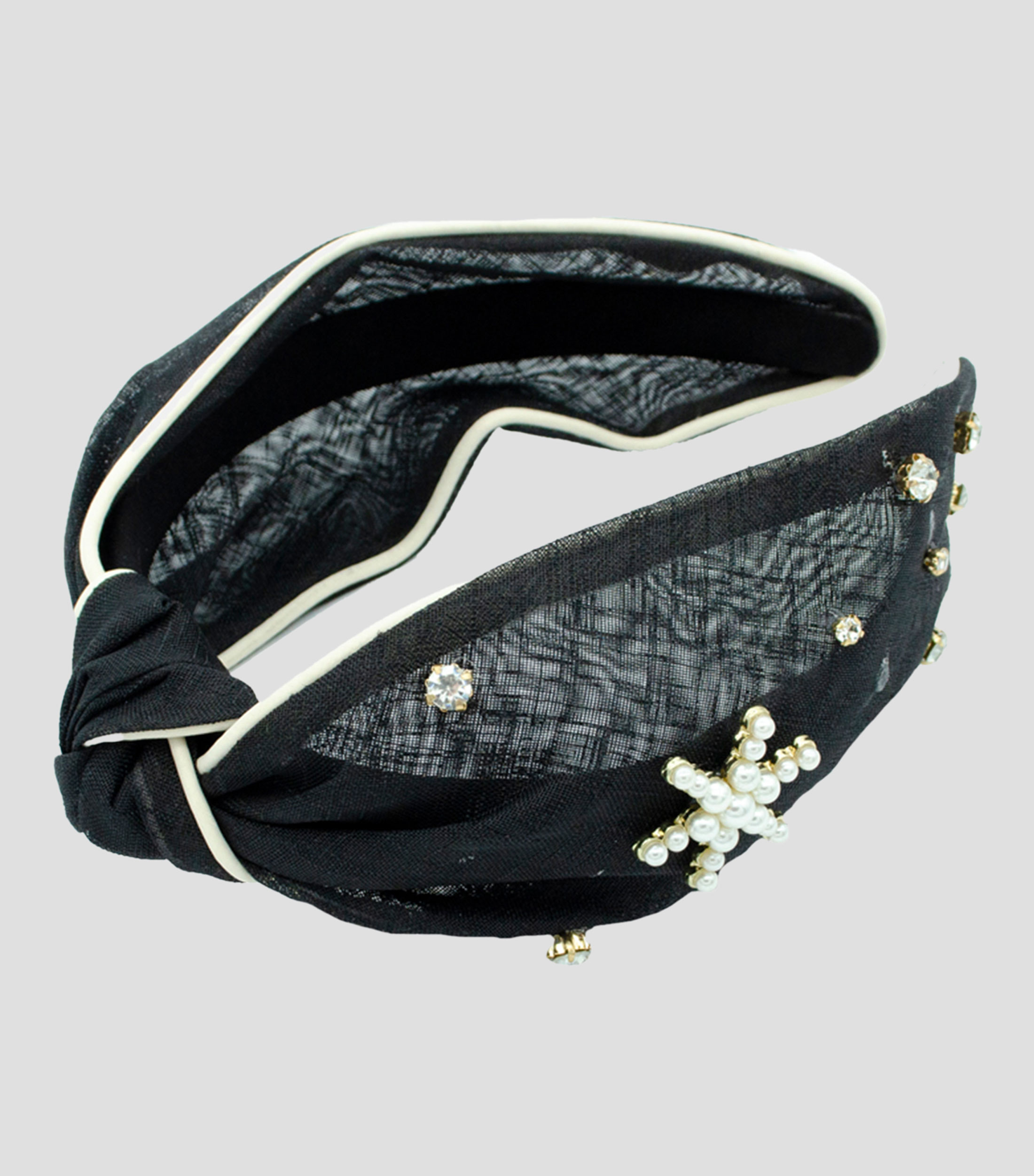 DIADEMA NEGRO CRUDO PEDRERIA