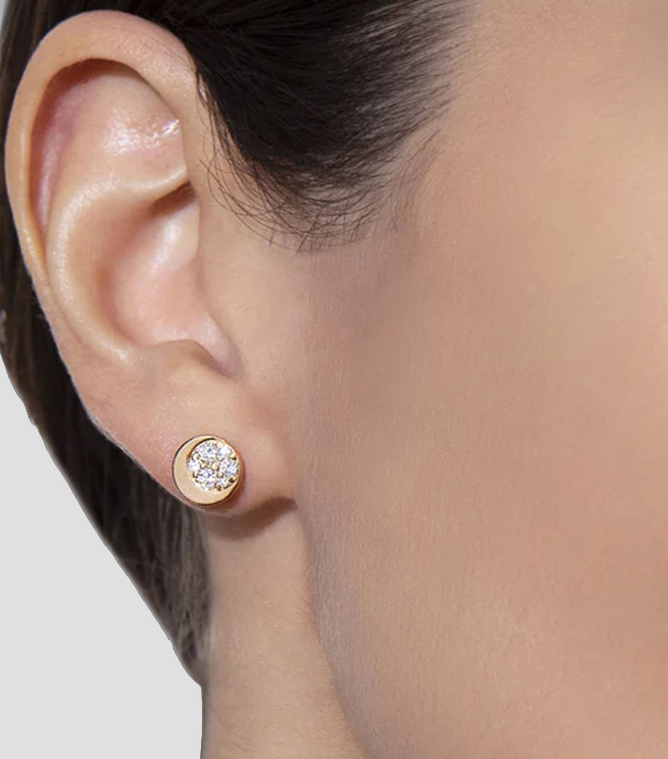 Aretes en oro rosa de 18 Kilates Luce Mujer