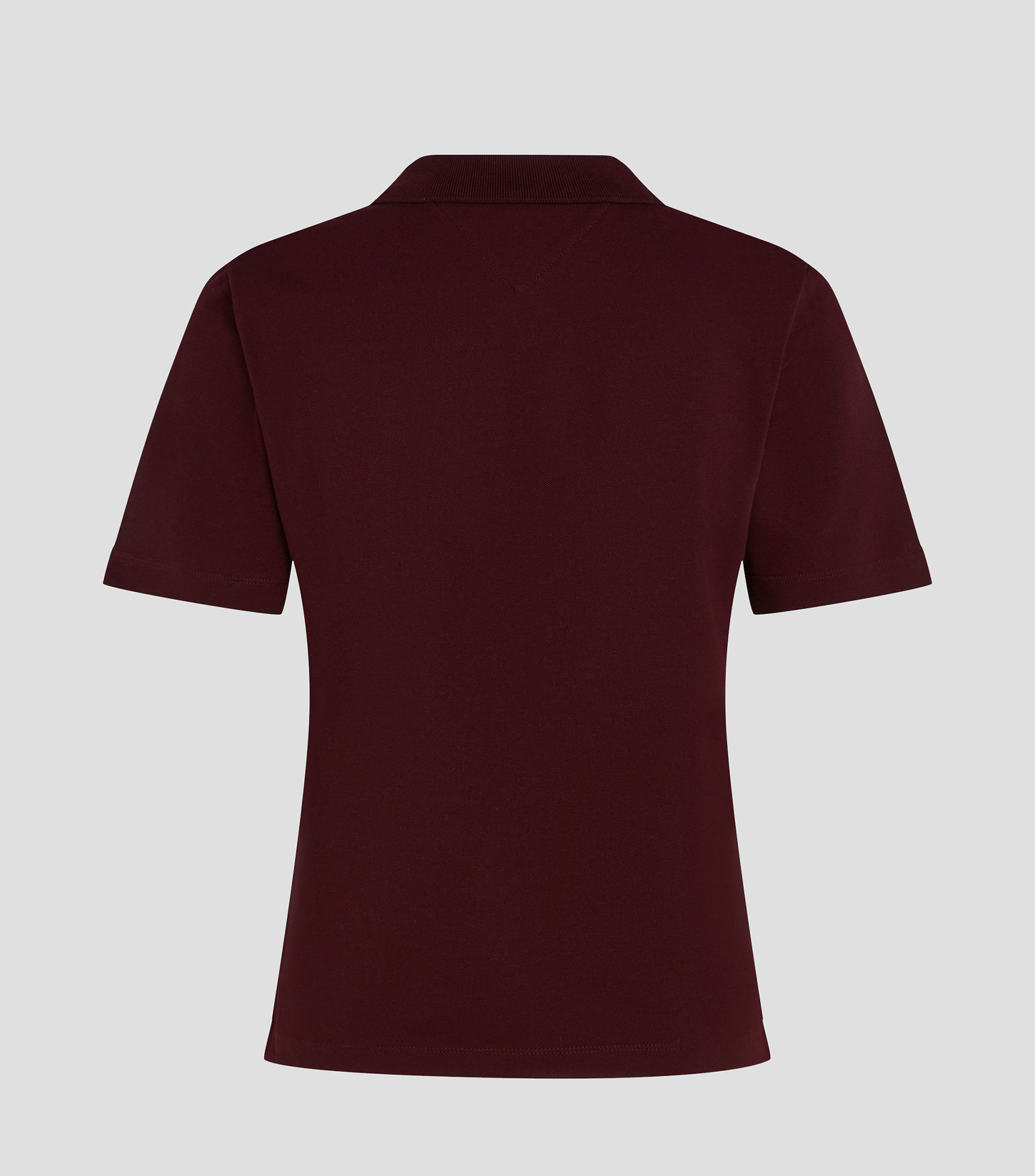 Playera tipo polo manga corta bordada Mujer
