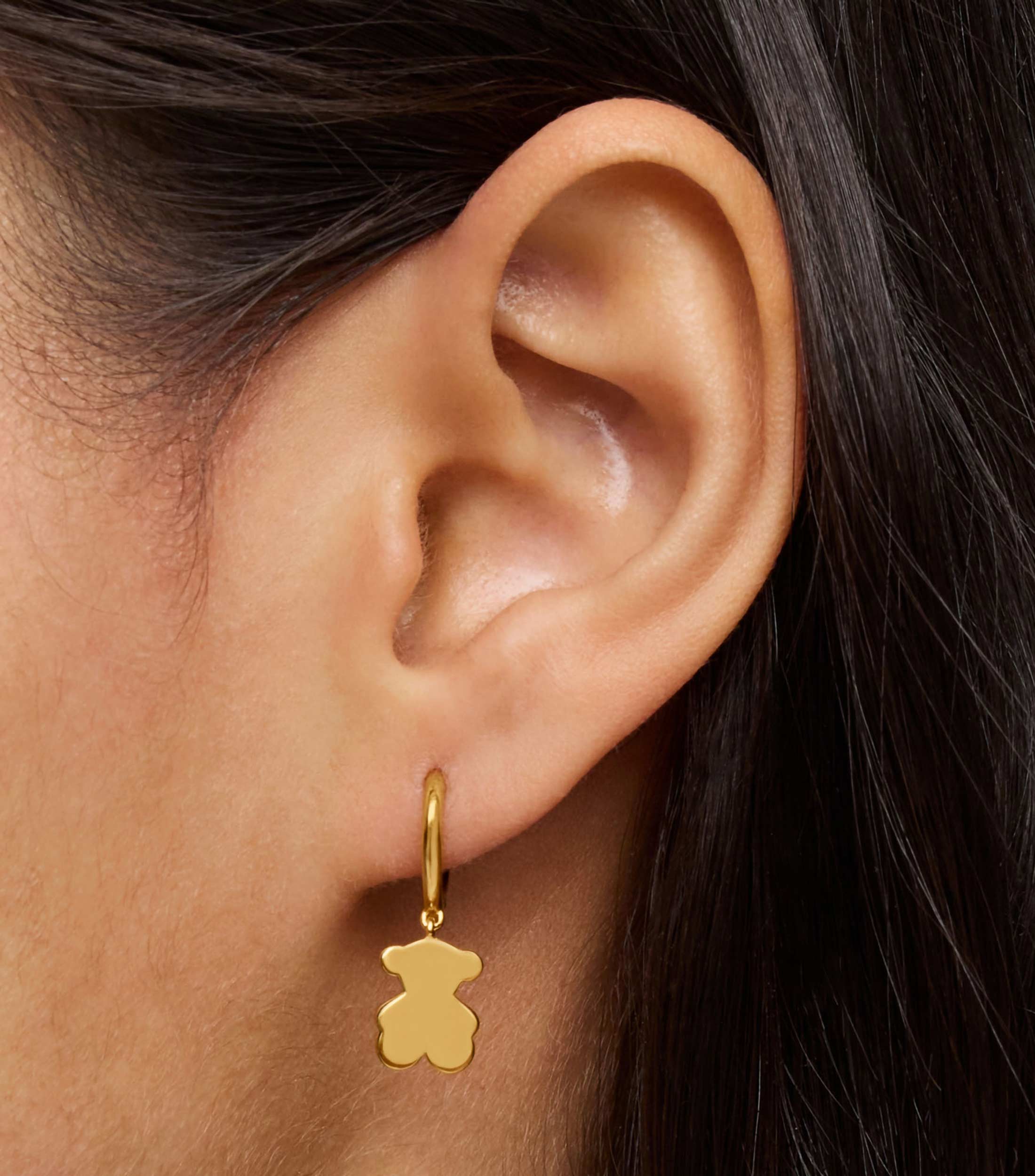 Aretes en Plata Oso Mujer