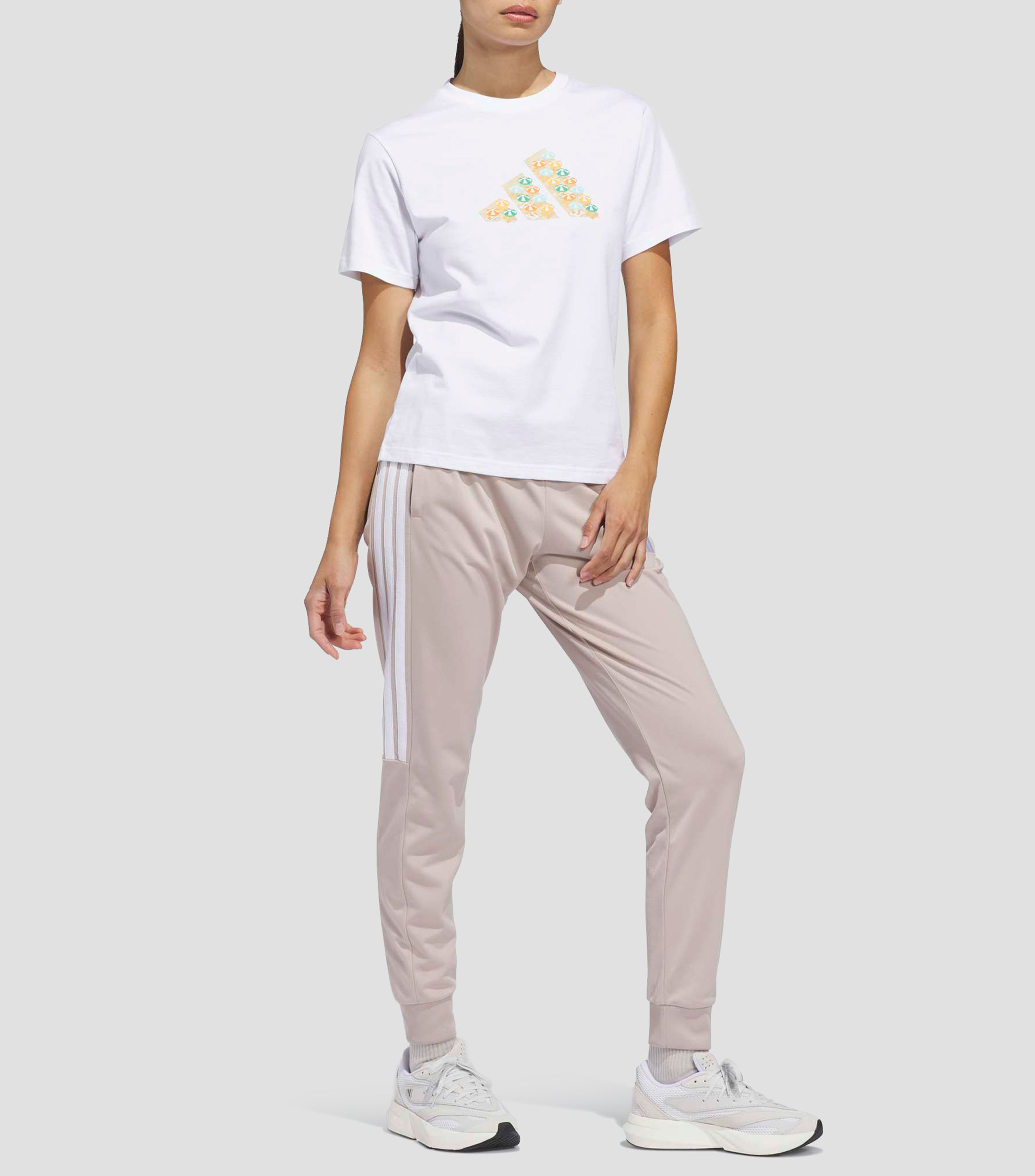 Playera deportiva Umbrellas Big Logo estampada Mujer