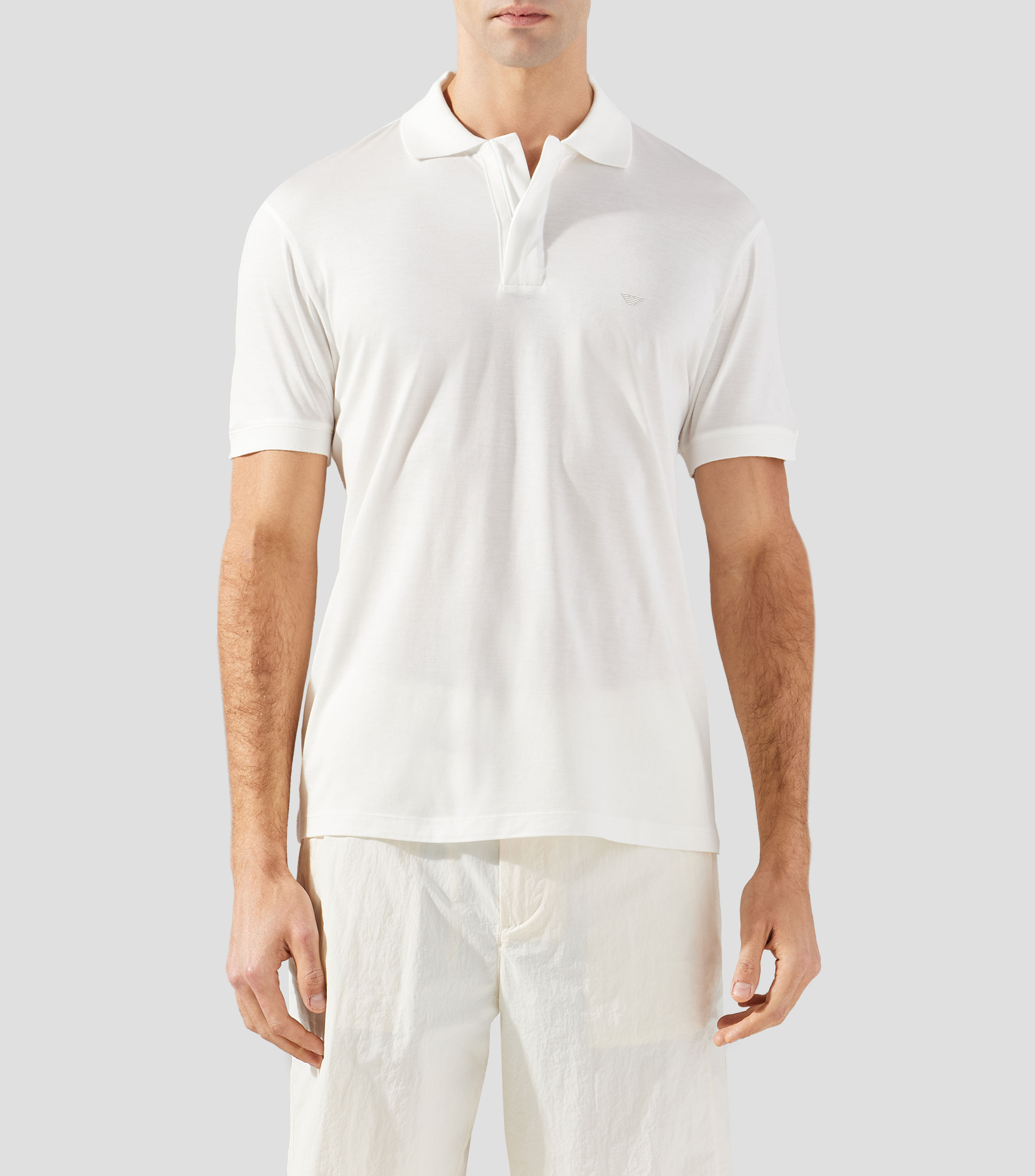 Playera tipo polo manga corta lisa Hombre