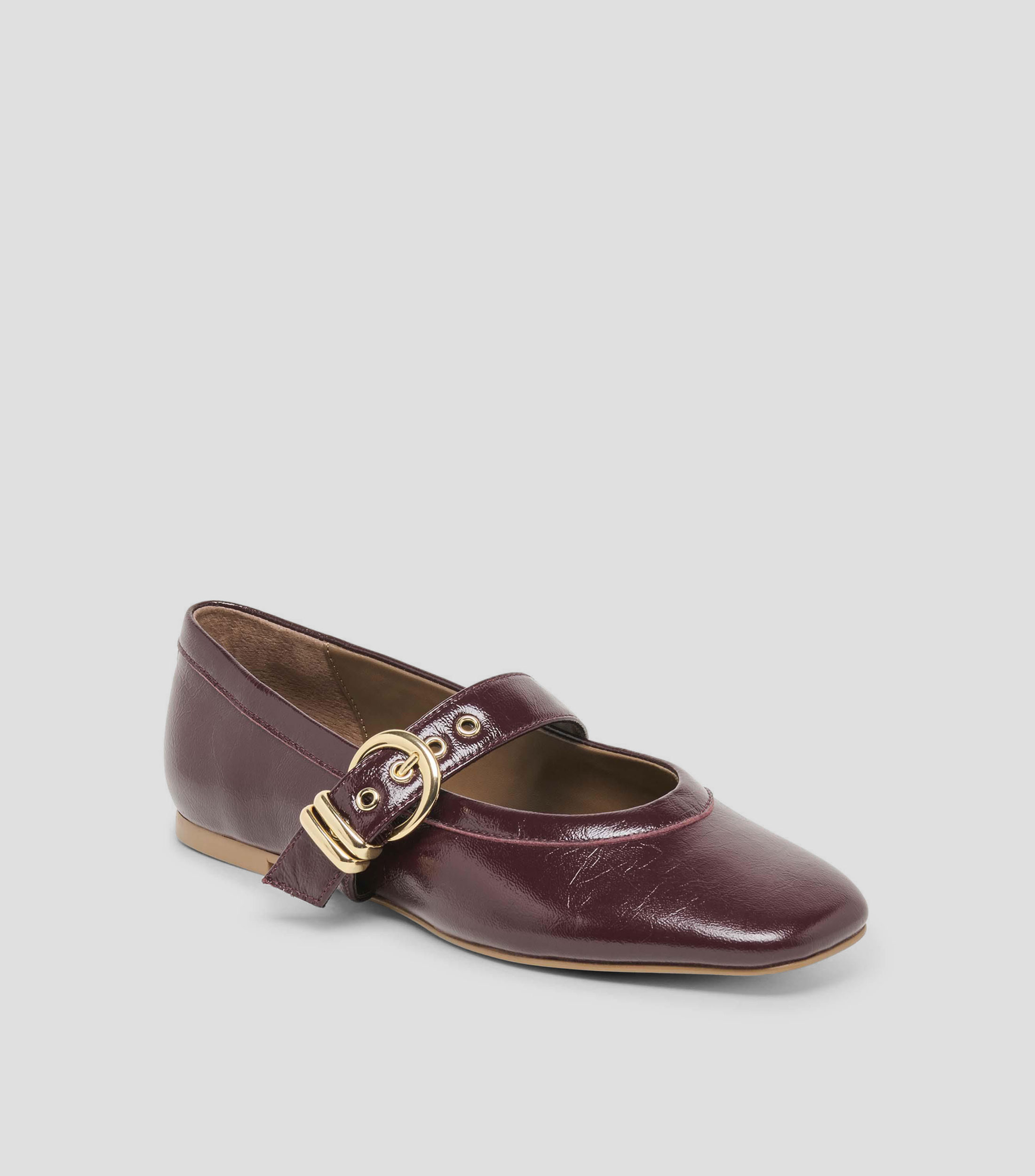 Flats Mikel 504 en piel tacón cuadrado Mujer
