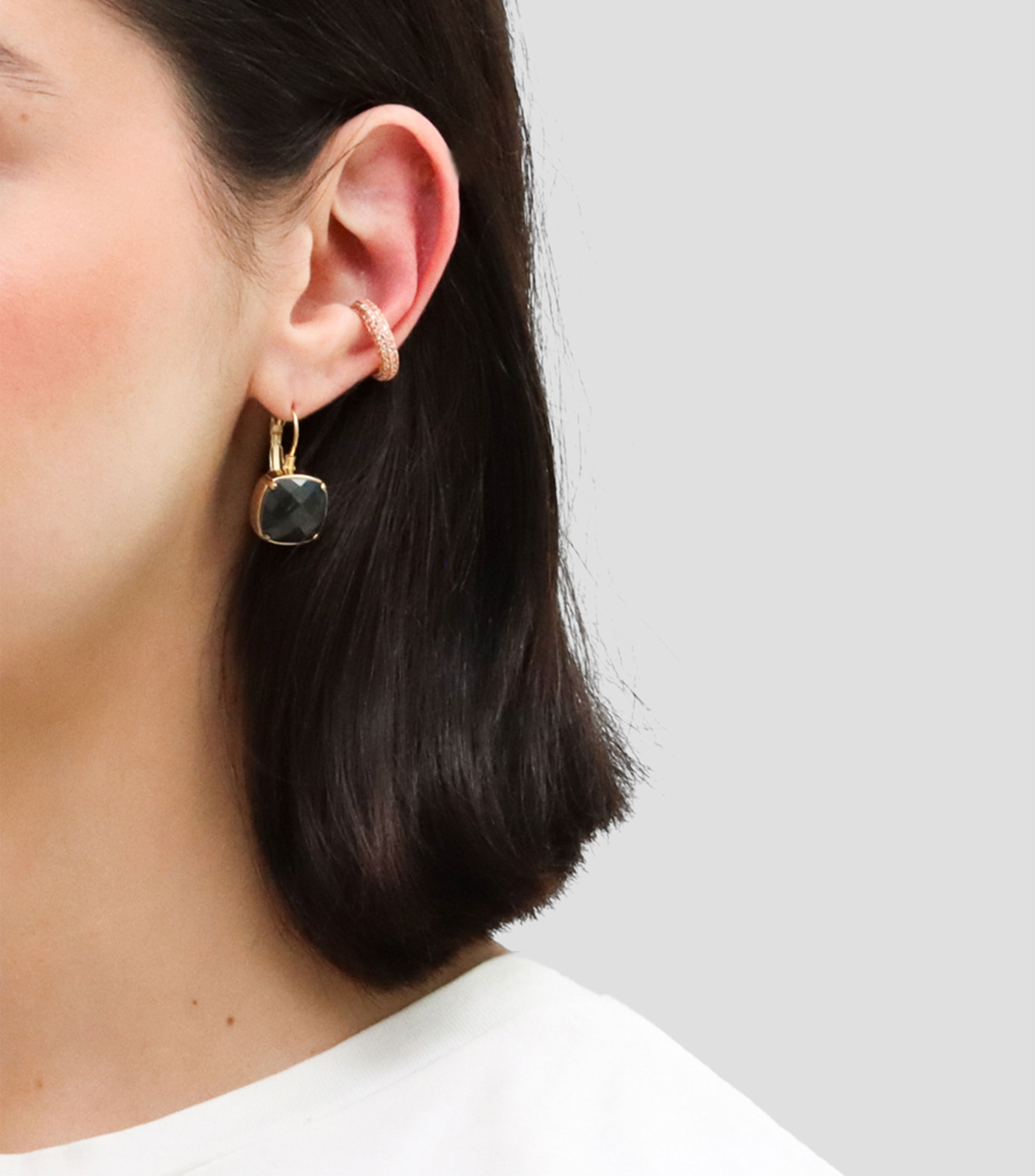 Arete con cristales Mujer