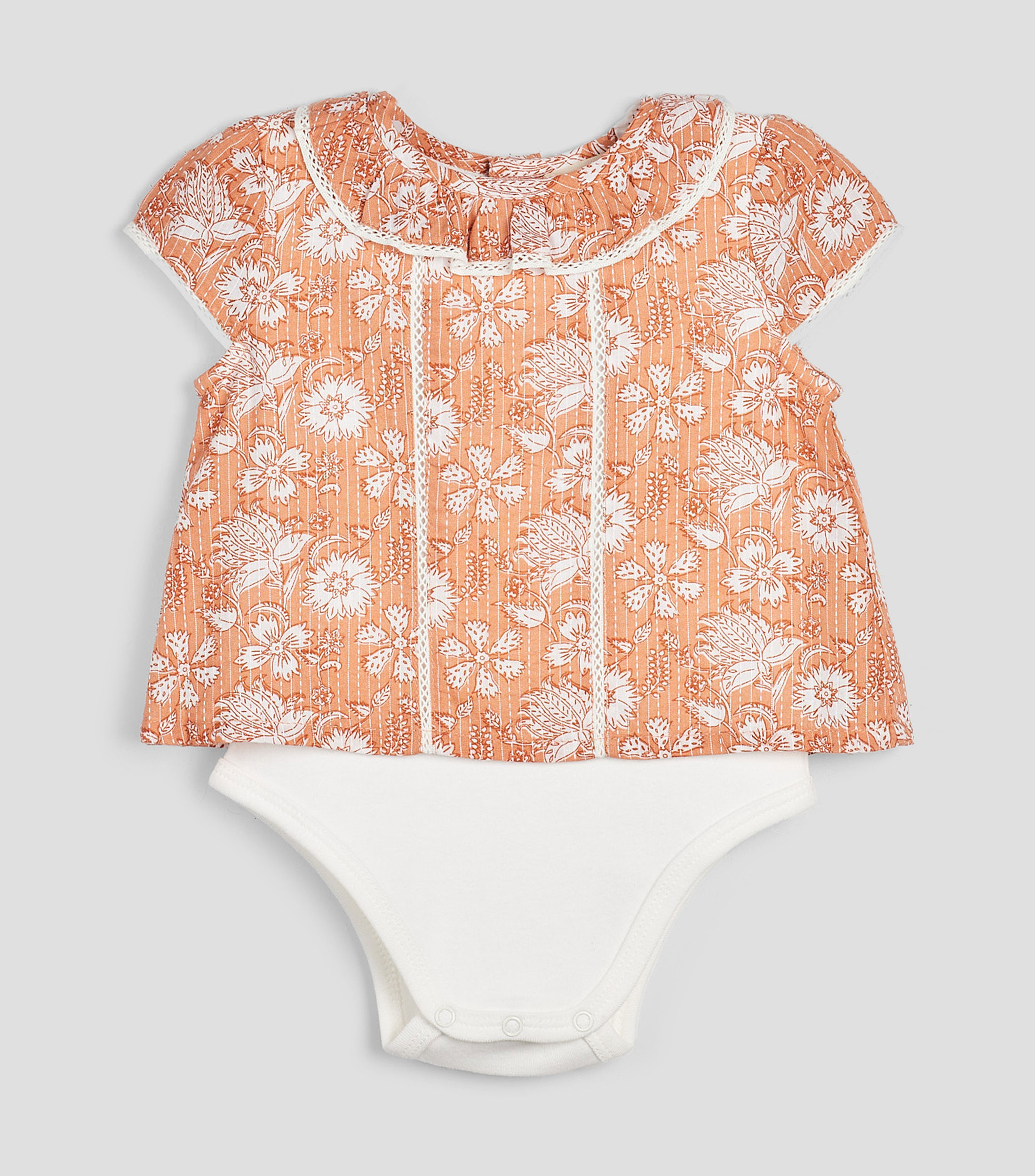 Blusa estampada manga corta Bebé