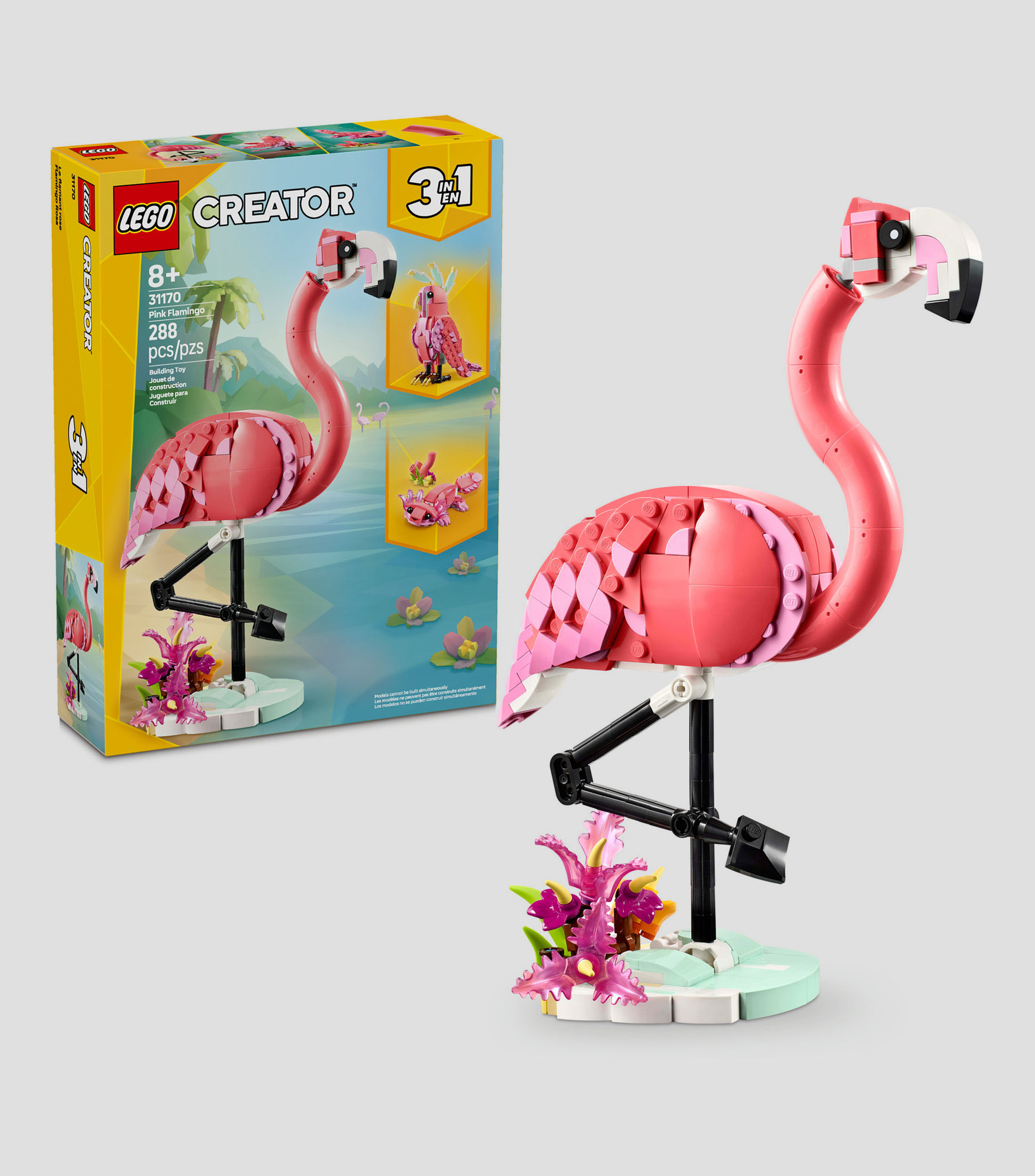 Lego Creator 3 en 1 Fauna Salvaje Flamingo Rosa 31170