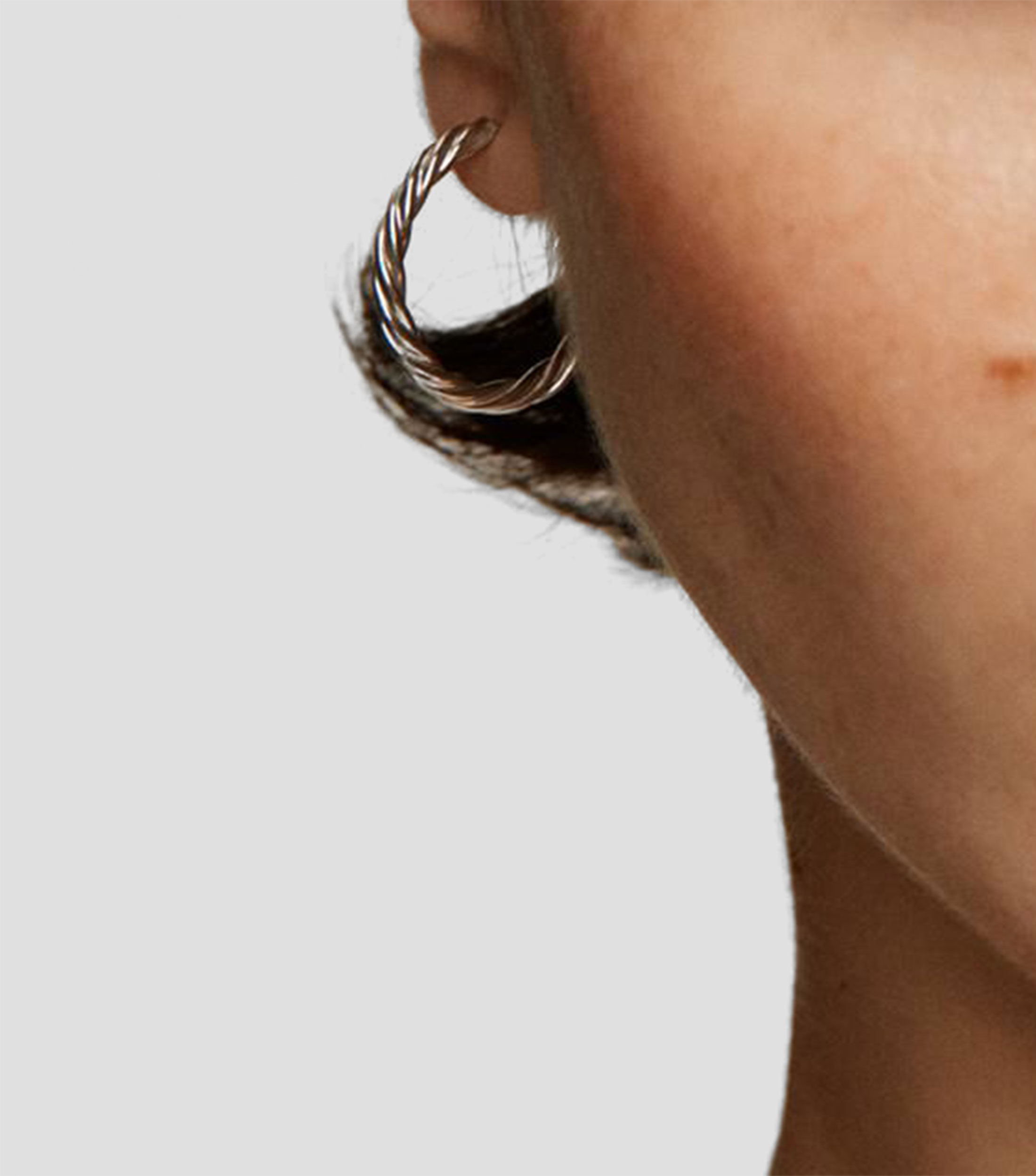 Pendientes en plata .925 Hooped Earrings Mujer