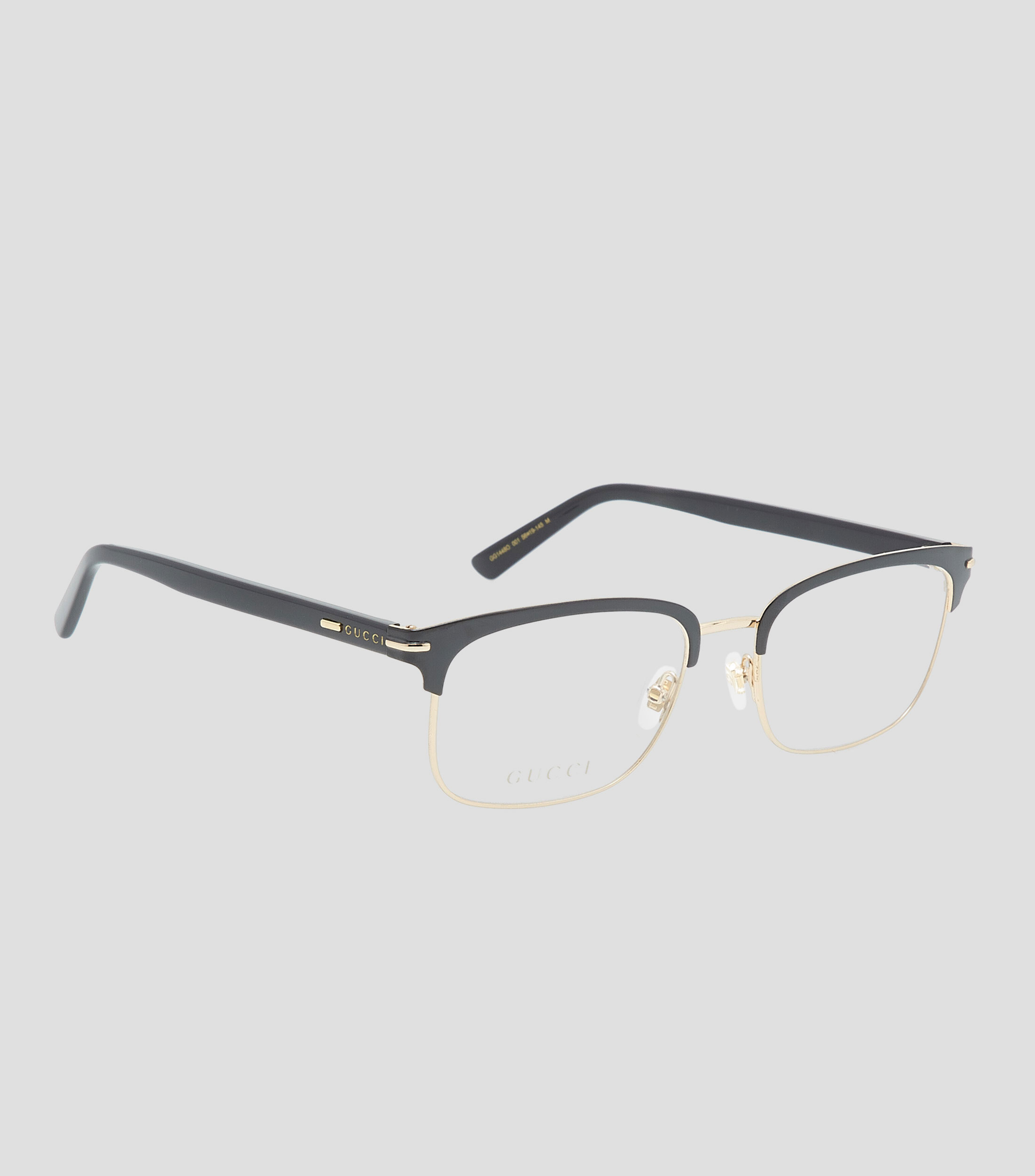 Lentes oftálmicos rectangulares Dorado con negro Hombre