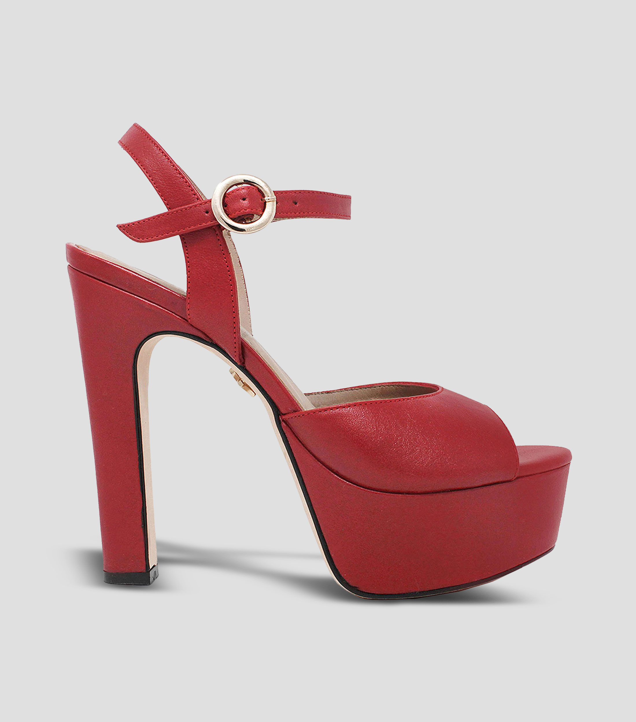Sandalias con tacon alto de media luna Mujer
