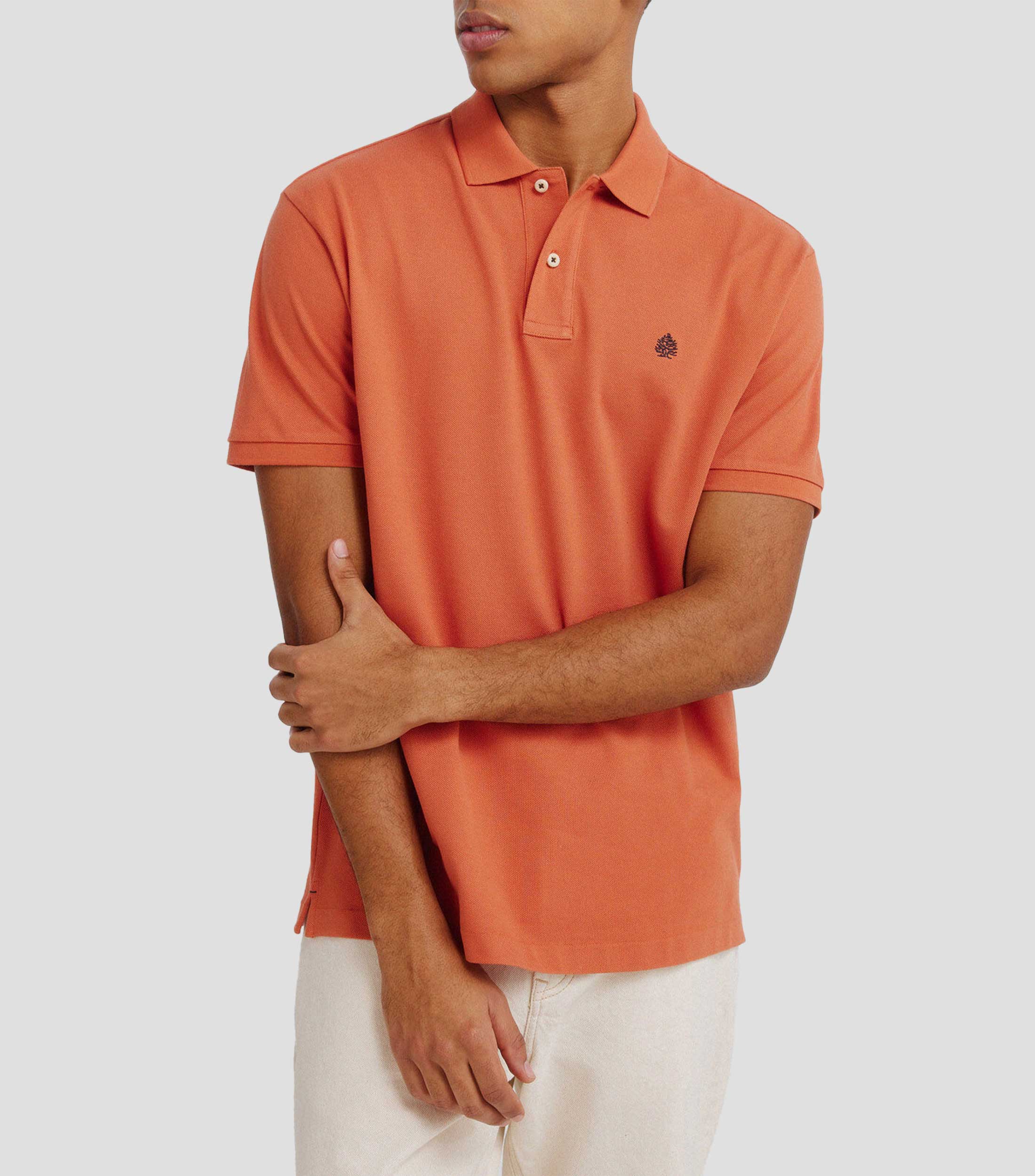 Playera tipo polo manga corta lisa Hombre