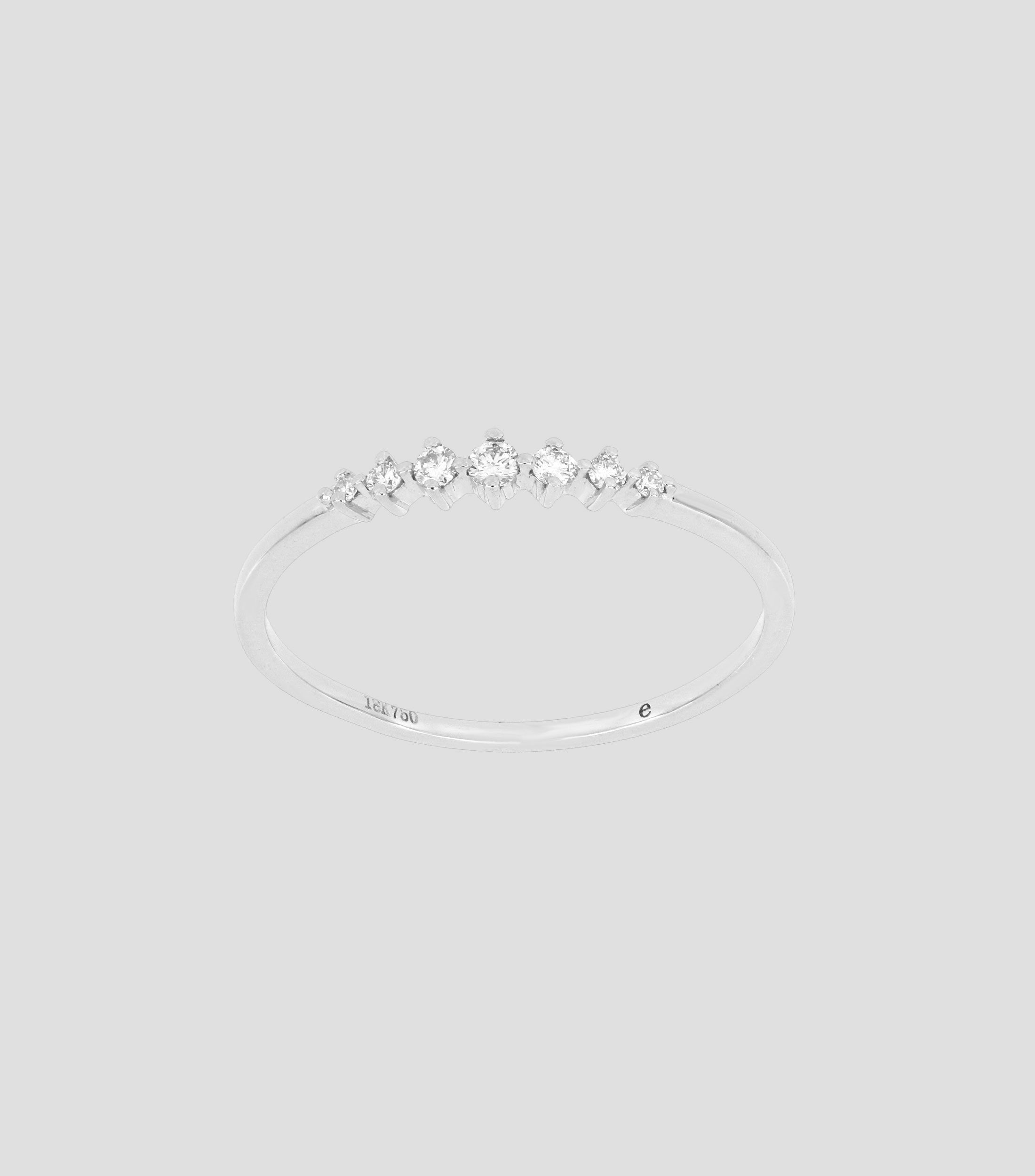 Anillo en oro 18 Kts con diamantes Mujer