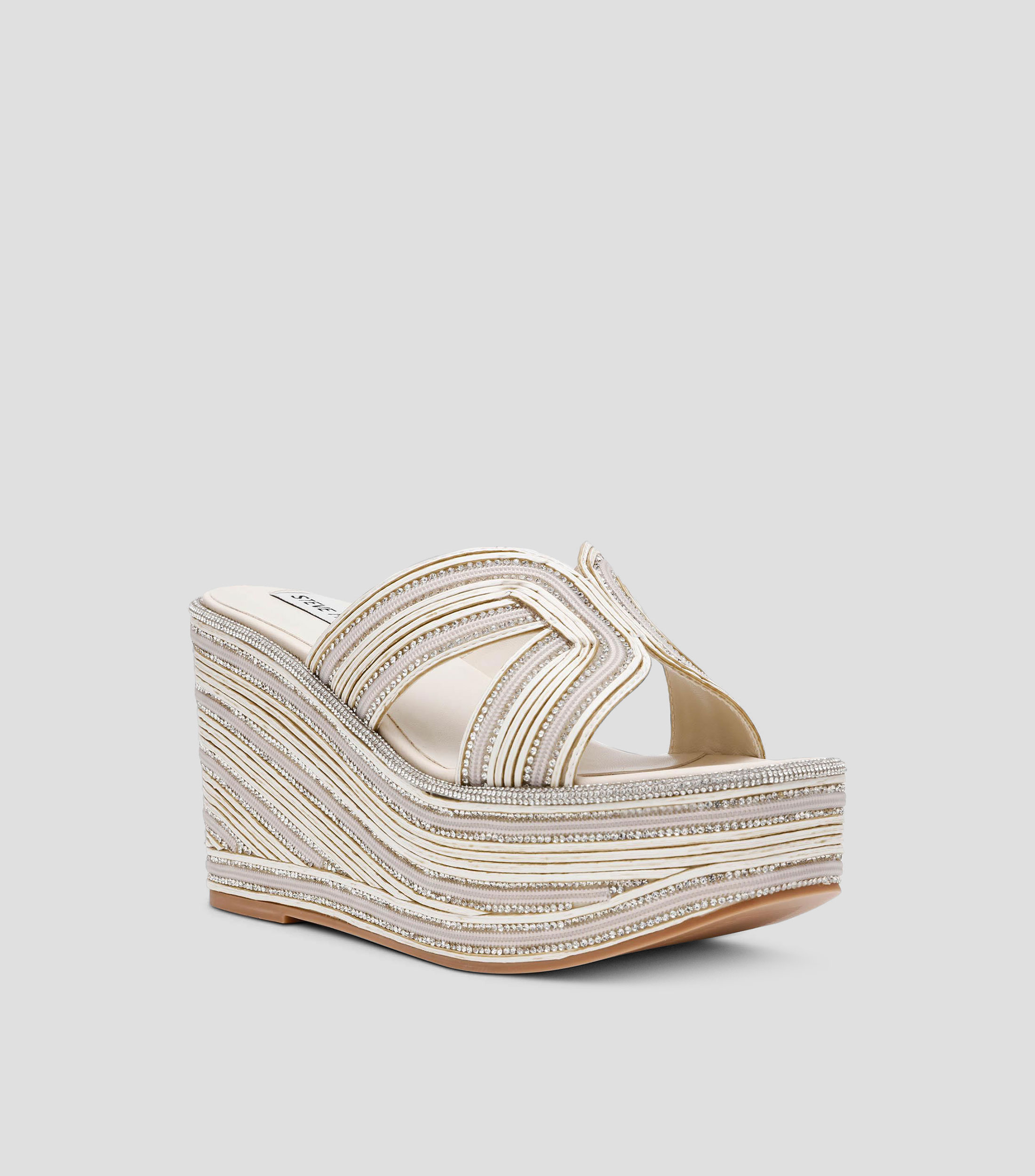 Alpargatas slip on Justice con plataforma cuña alta Mujer