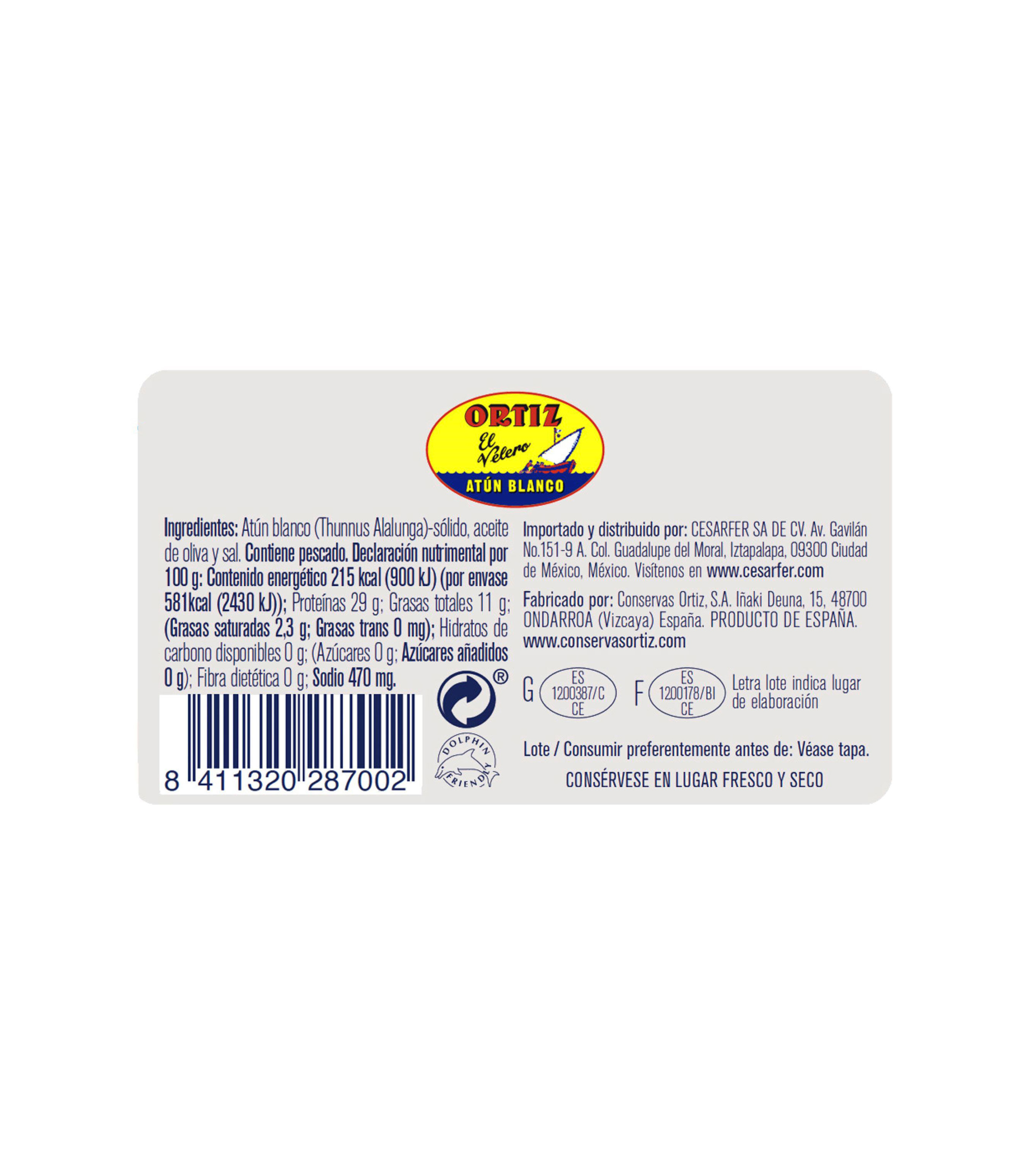 Atún blanco en Aceite de Oliva, 112 g